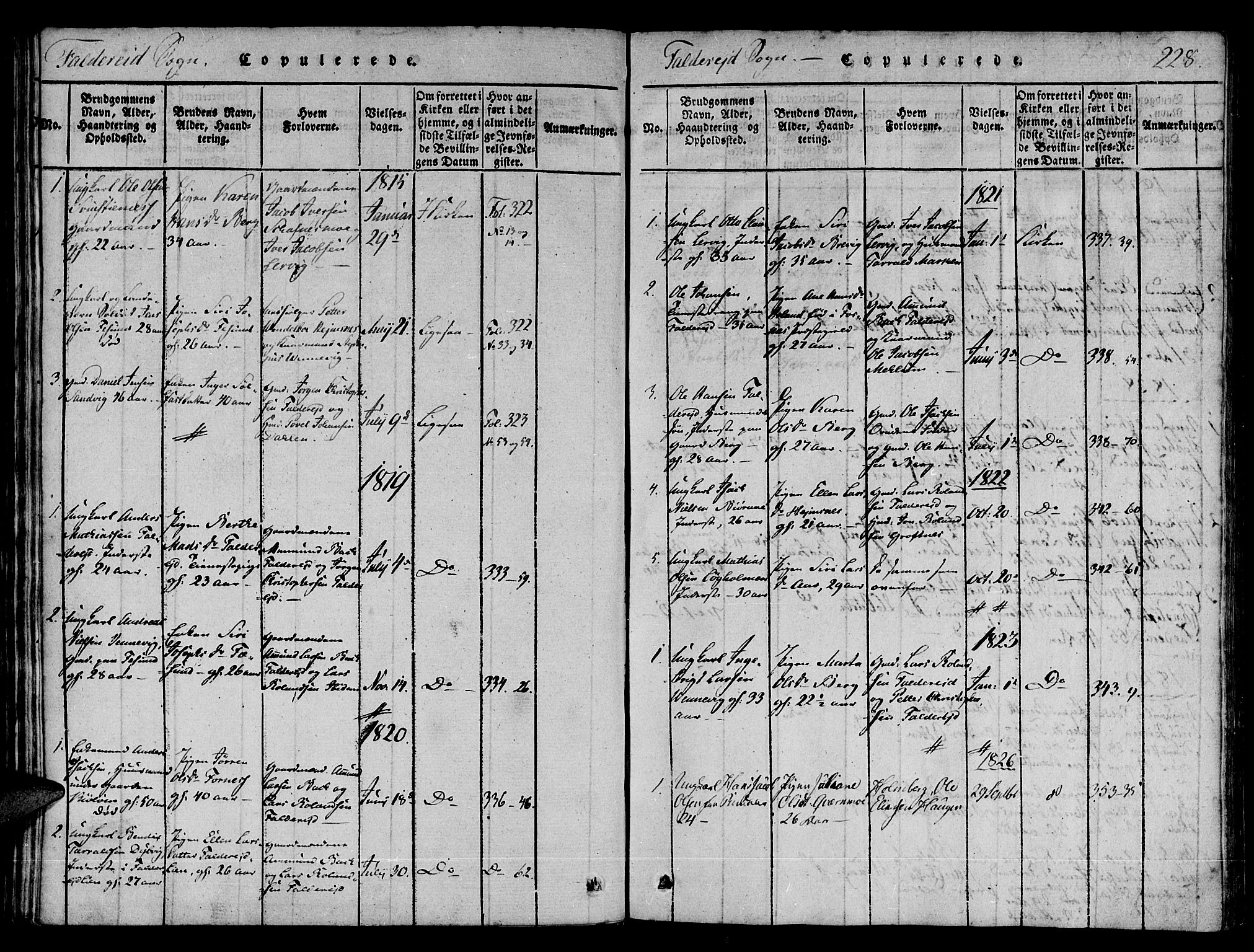 Ministerialprotokoller, klokkerbøker og fødselsregistre - Nord-Trøndelag, SAT/A-1458/780/L0636: Parish register (official) no. 780A03 /3, 1815-1829, p. 228