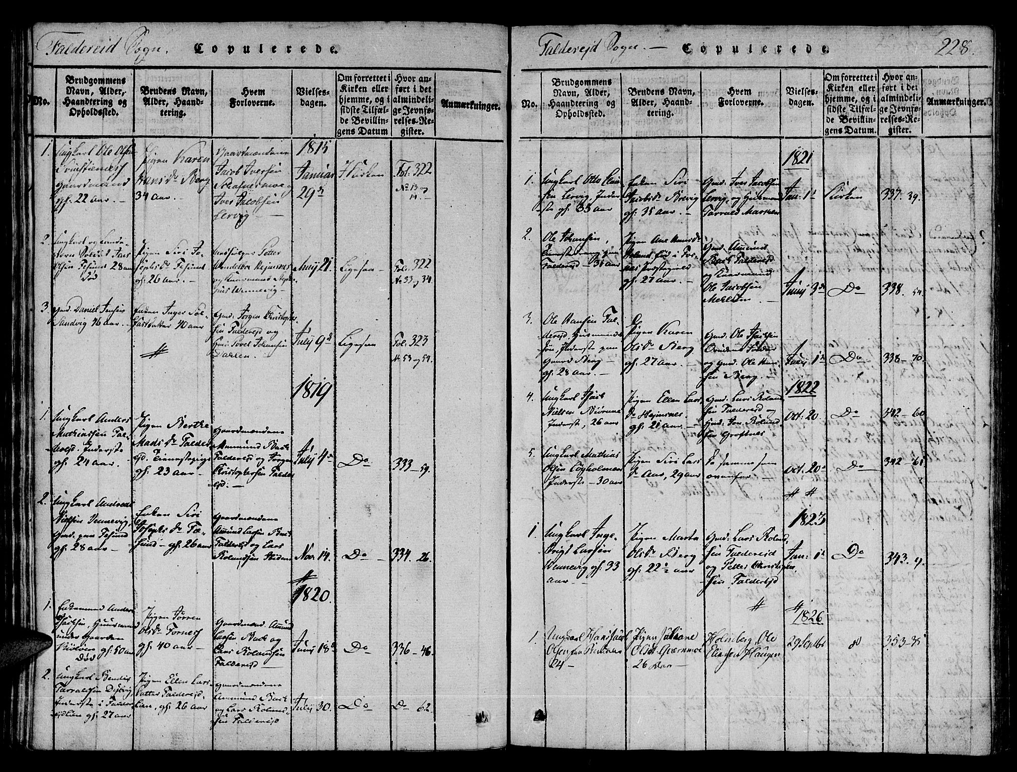 Ministerialprotokoller, klokkerbøker og fødselsregistre - Nord-Trøndelag, AV/SAT-A-1458/780/L0636: Parish register (official) no. 780A03 /3, 1815-1829, p. 228