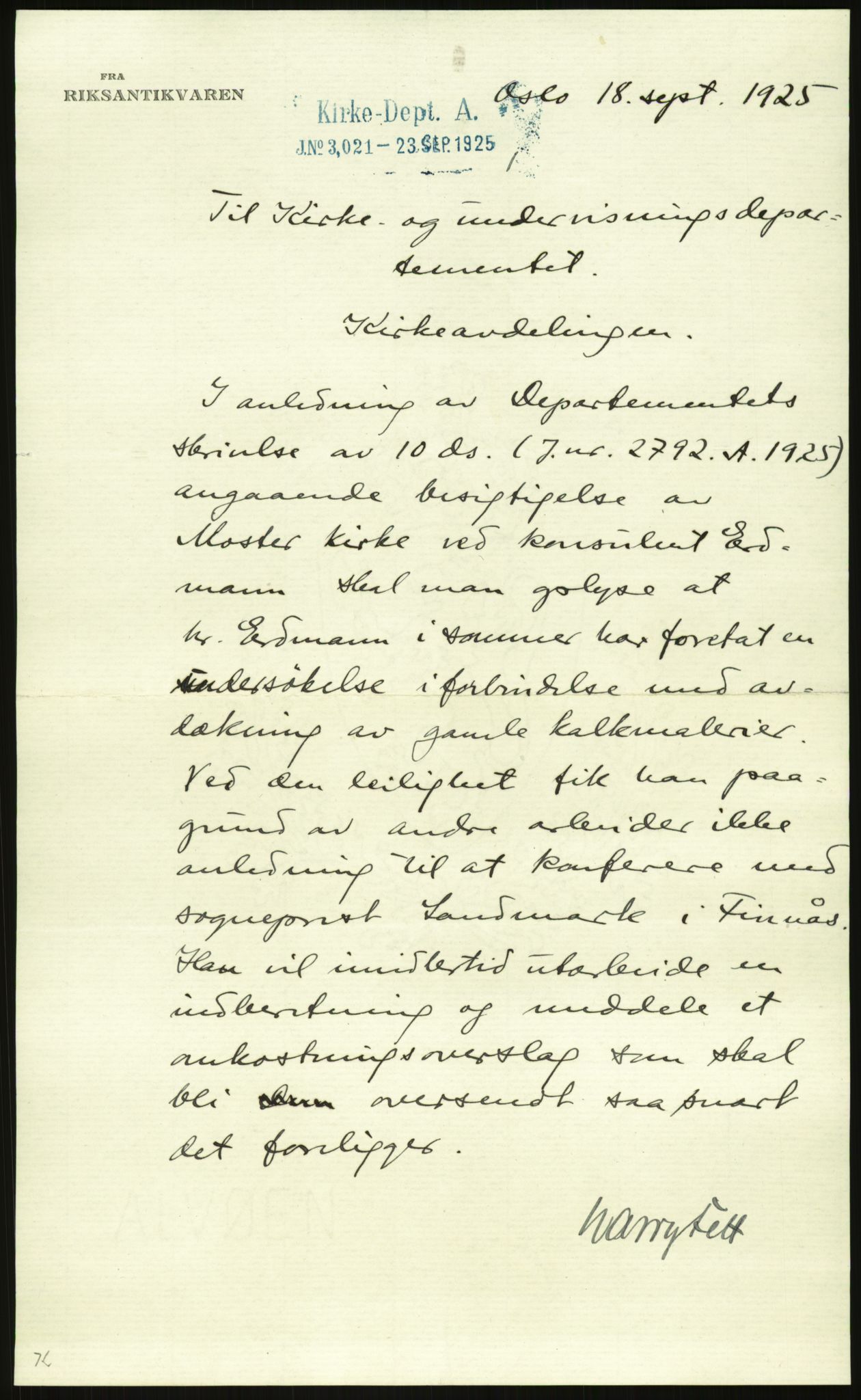 Kirke- og undervisningsdepartementet, Kontoret  for kirke og geistlighet A, AV/RA-S-1007/F/Fb/L0024: Finnås (gml. Føyen) - Fiskum se Eiker, 1838-1961, p. 405