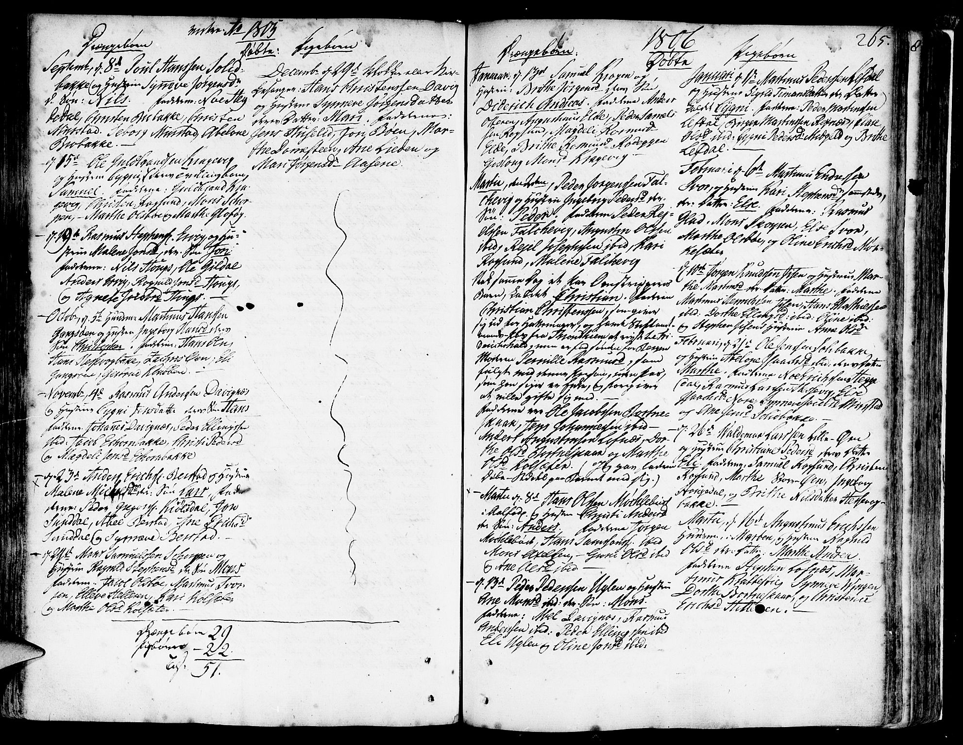 Davik sokneprestembete, AV/SAB-A-79701/H/Haa/Haaa/L0002: Parish register (official) no. A 2, 1742-1816, p. 265