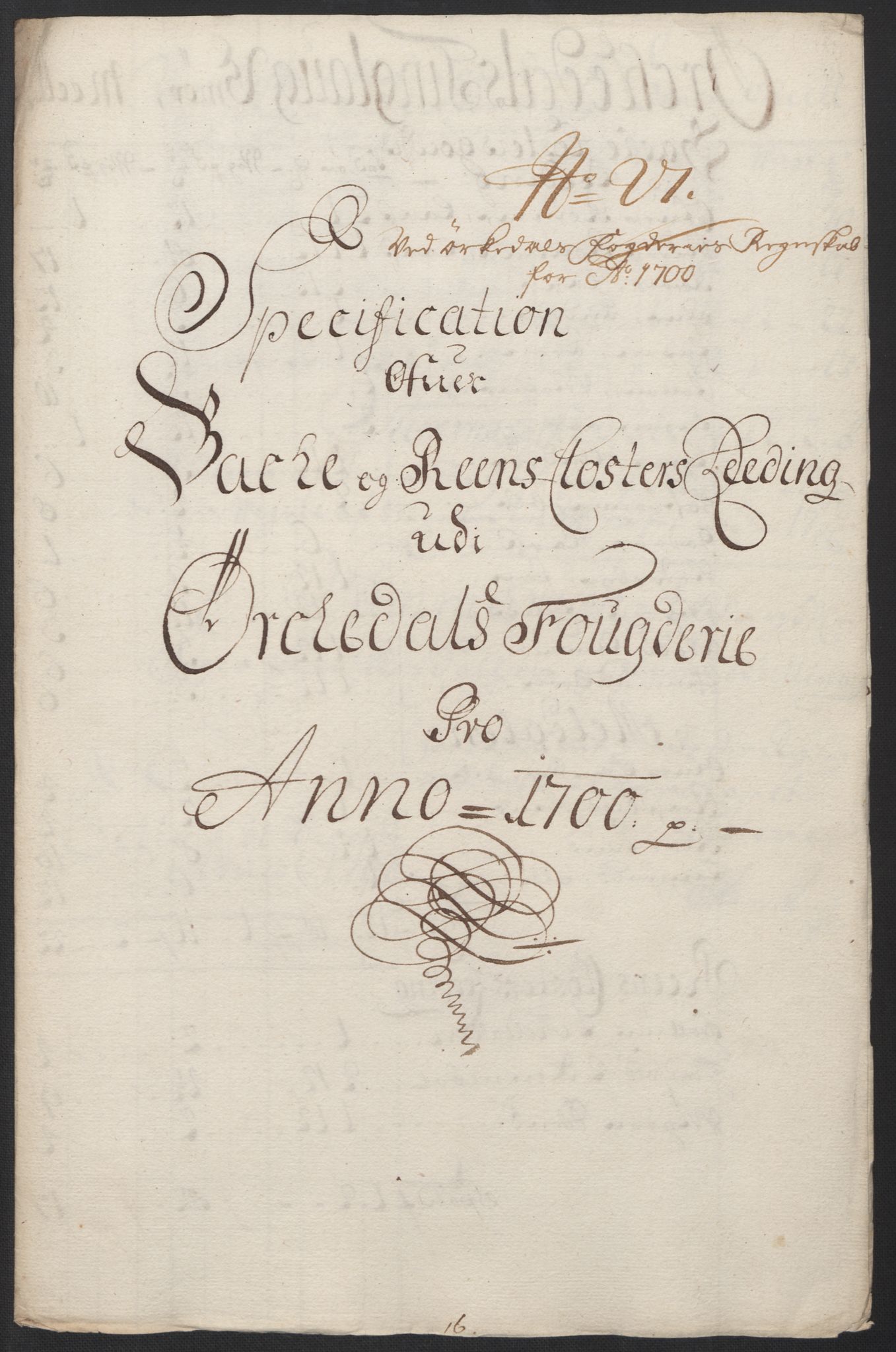 Rentekammeret inntil 1814, Reviderte regnskaper, Fogderegnskap, RA/EA-4092/R60/L3950: Fogderegnskap Orkdal og Gauldal, 1700, p. 216
