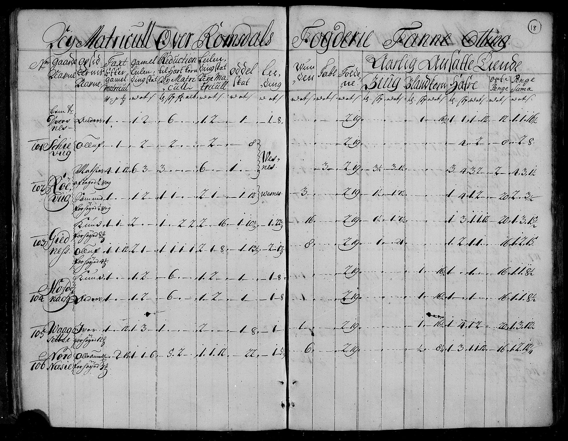 Rentekammeret inntil 1814, Realistisk ordnet avdeling, RA/EA-4070/N/Nb/Nbf/L0153: Romsdal matrikkelprotokoll, 1724, p. 19