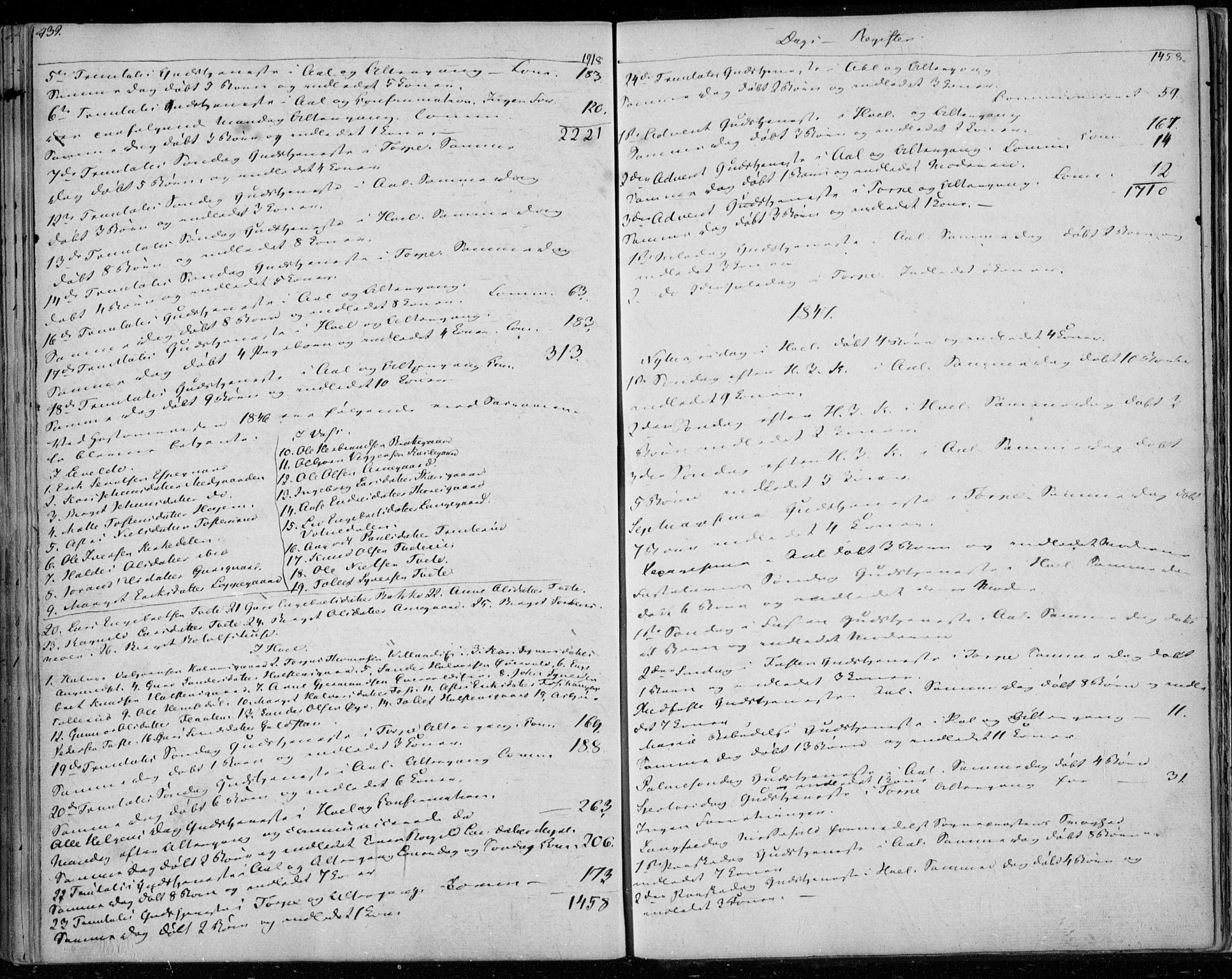 Ål kirkebøker, AV/SAKO-A-249/F/Fa/L0005: Parish register (official) no. I 5, 1825-1848, p. 439