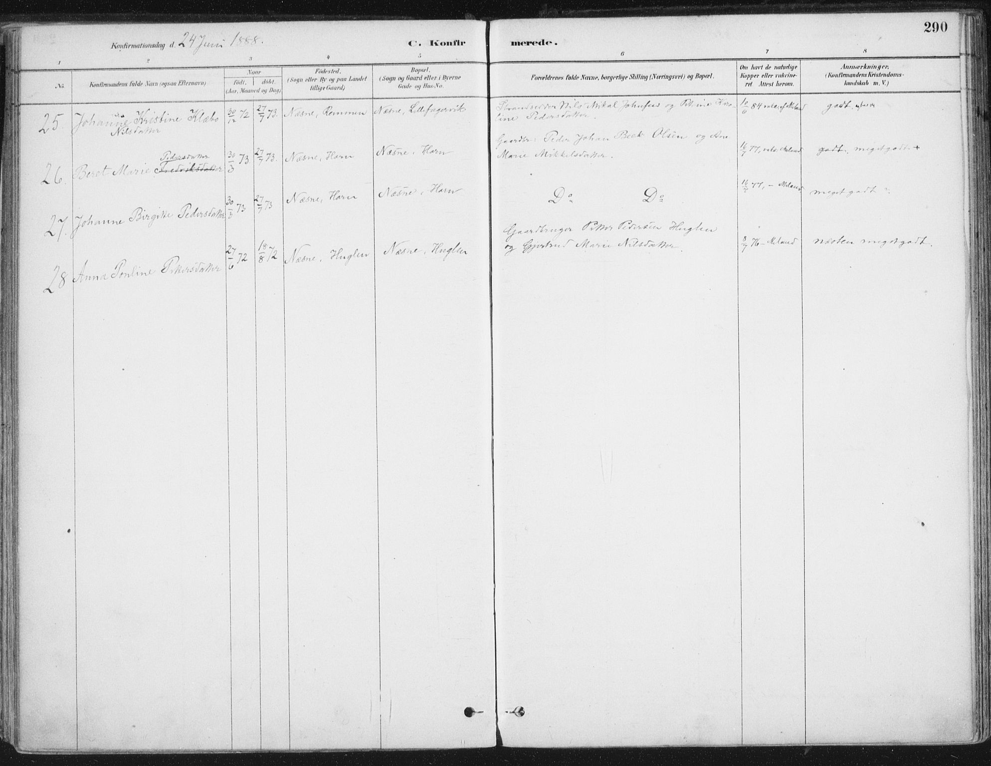 Ministerialprotokoller, klokkerbøker og fødselsregistre - Nordland, AV/SAT-A-1459/838/L0552: Parish register (official) no. 838A10, 1880-1910, p. 290