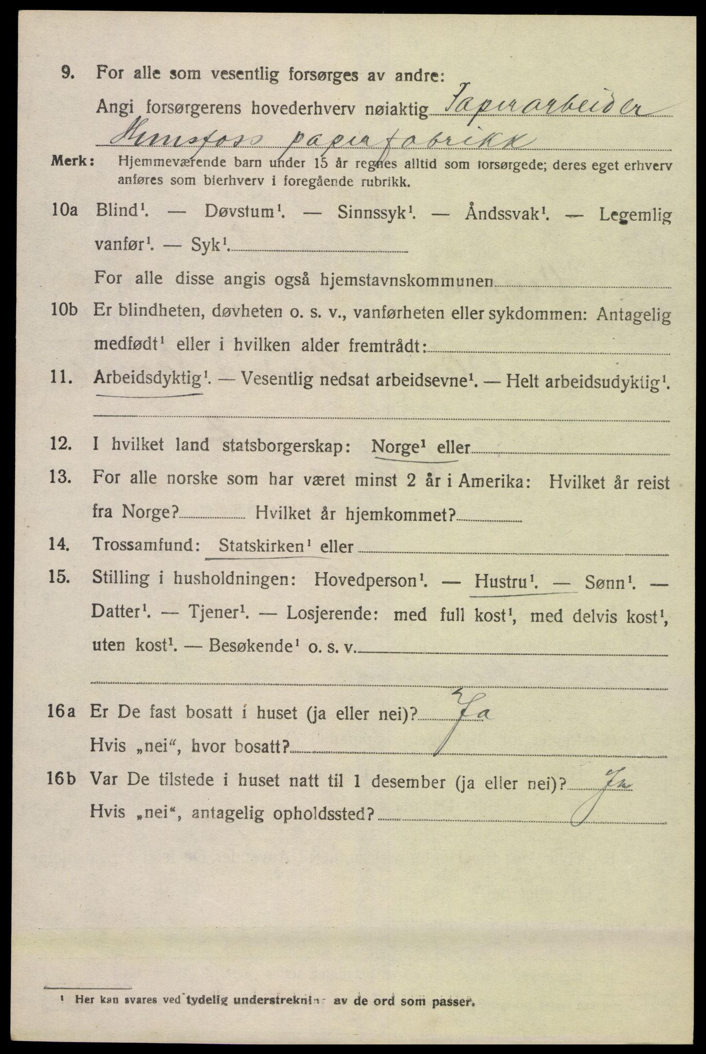 SAK, 1920 census for Vennesla, 1920, p. 4129