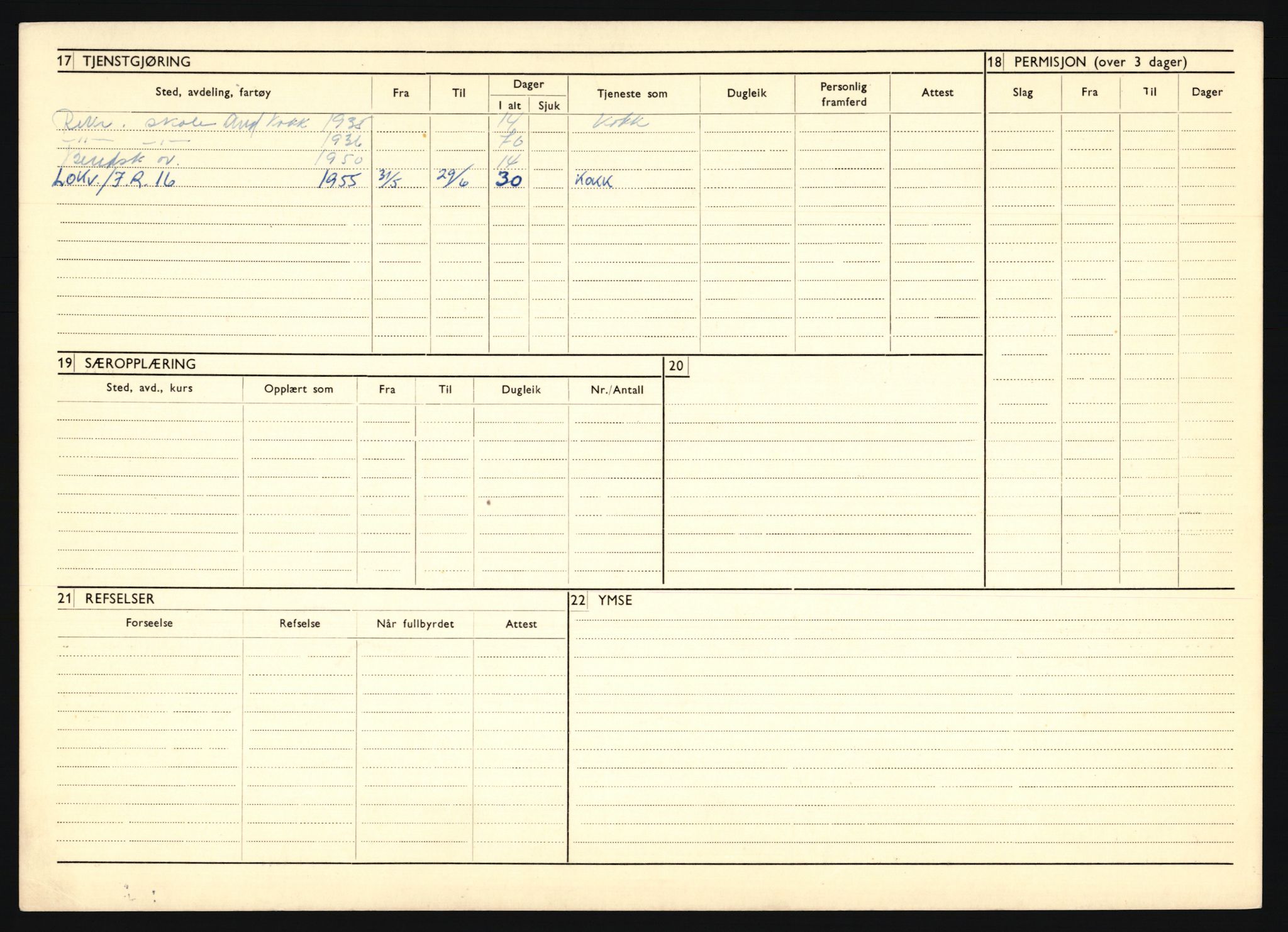 Forsvaret, Troms infanteriregiment nr. 16, AV/RA-RAFA-3146/P/Pa/L0019: Rulleblad for regimentets menige mannskaper, årsklasse 1935, 1935, p. 166