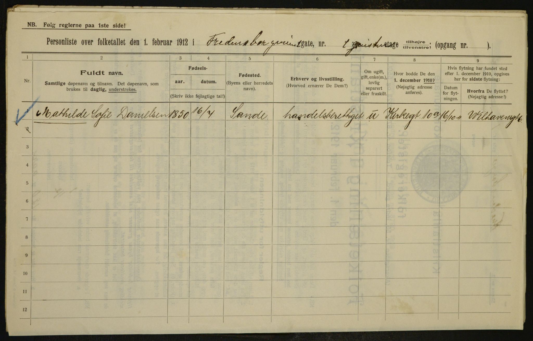 OBA, Municipal Census 1912 for Kristiania, 1912, p. 25525