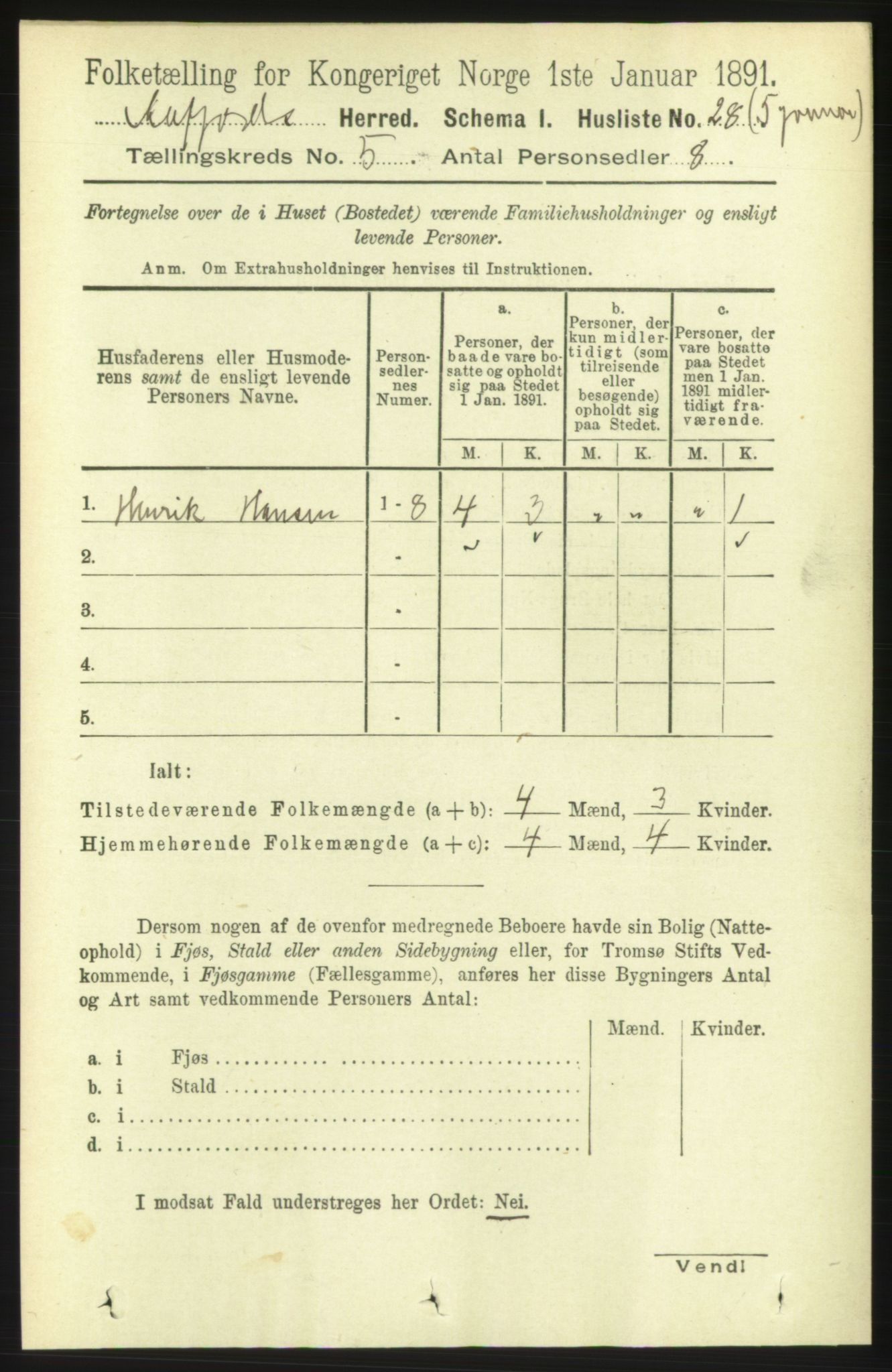 RA, 1891 census for 1630 Åfjord, 1891, p. 1180