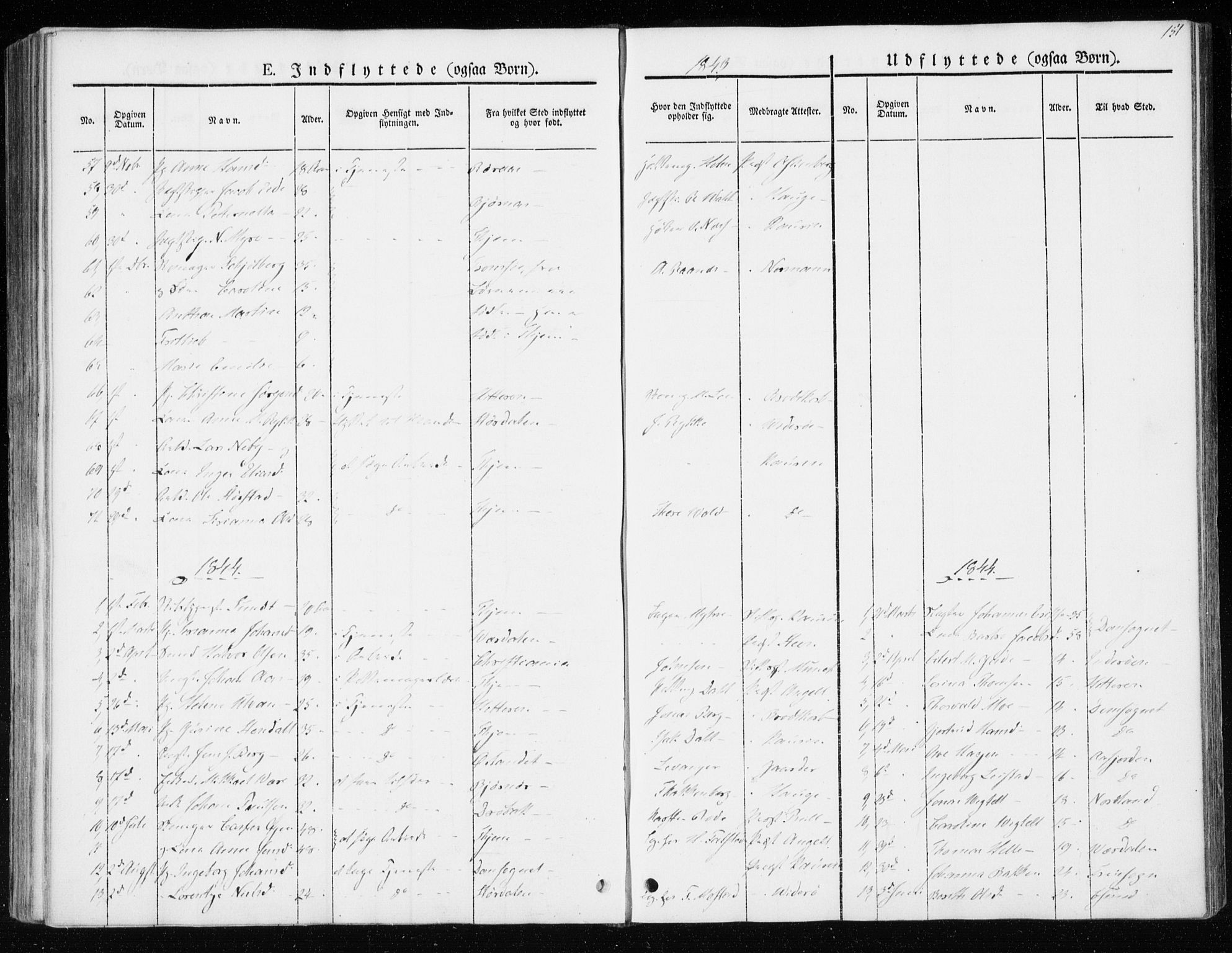 Ministerialprotokoller, klokkerbøker og fødselsregistre - Sør-Trøndelag, SAT/A-1456/604/L0183: Parish register (official) no. 604A04, 1841-1850, p. 151