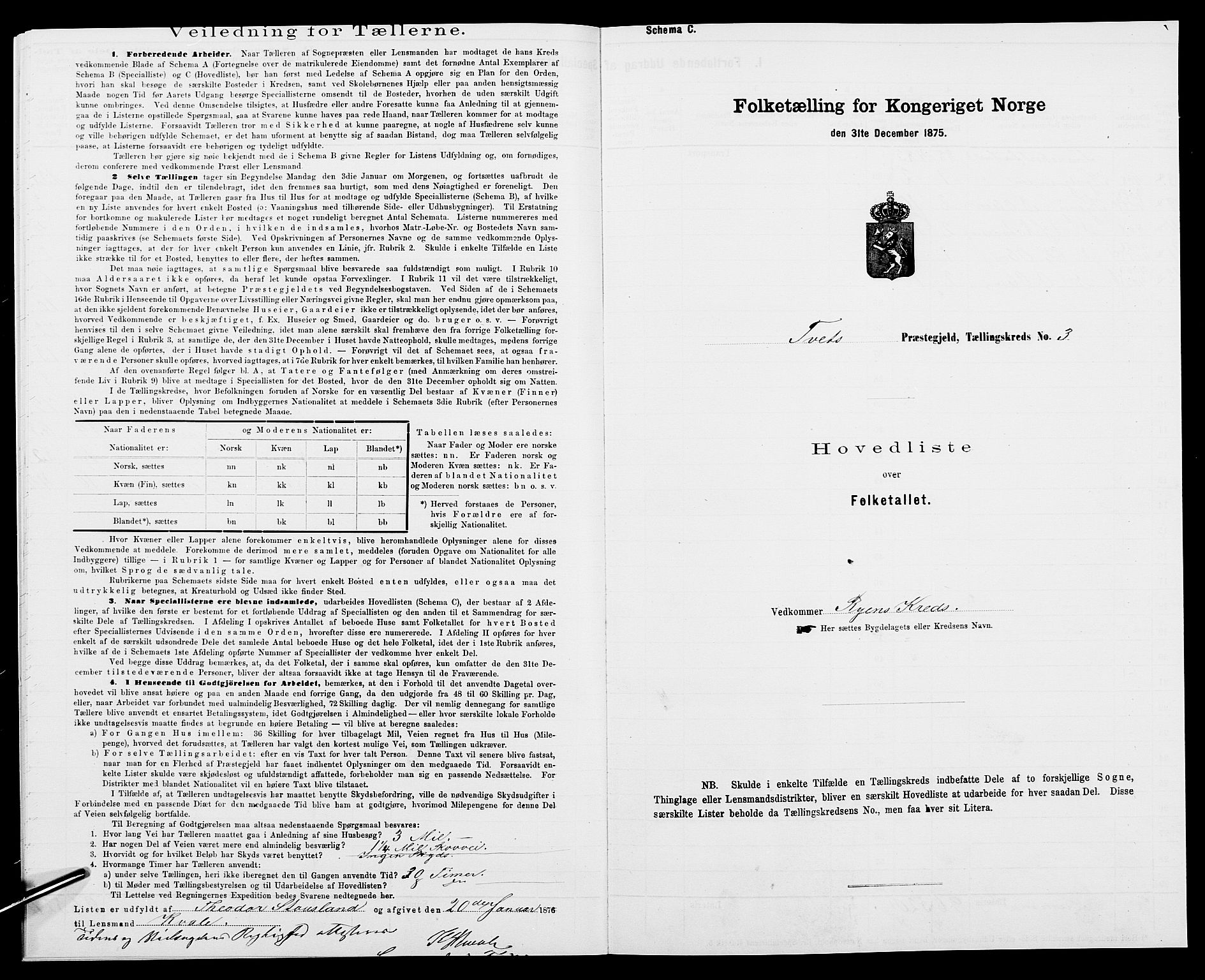 SAK, 1875 census for 1013P Tveit, 1875, p. 21