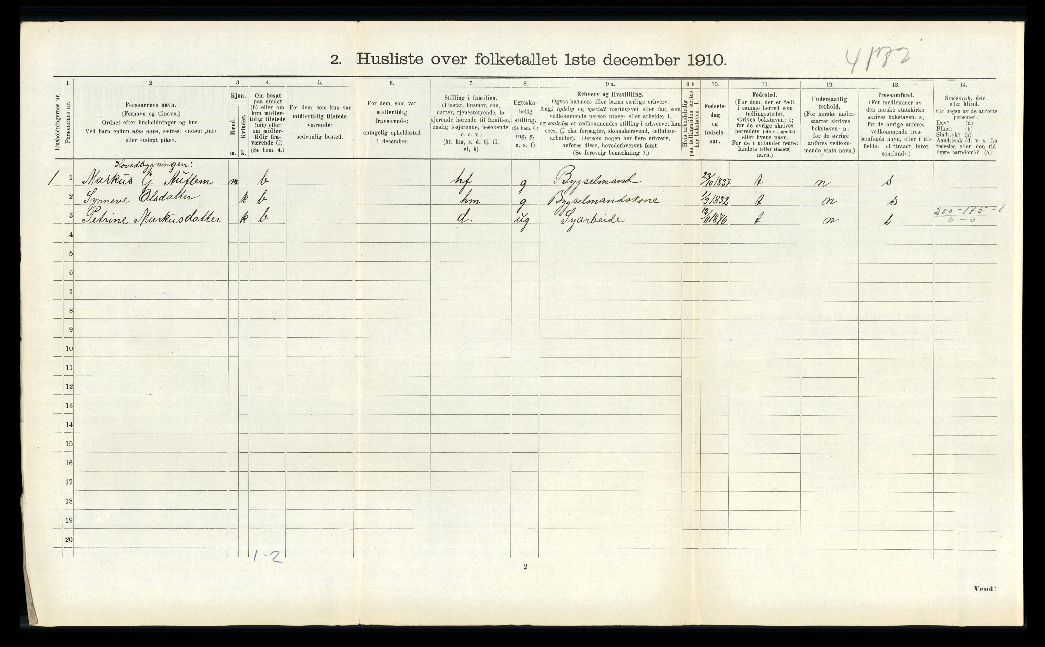 RA, 1910 census for Innvik, 1910, p. 389