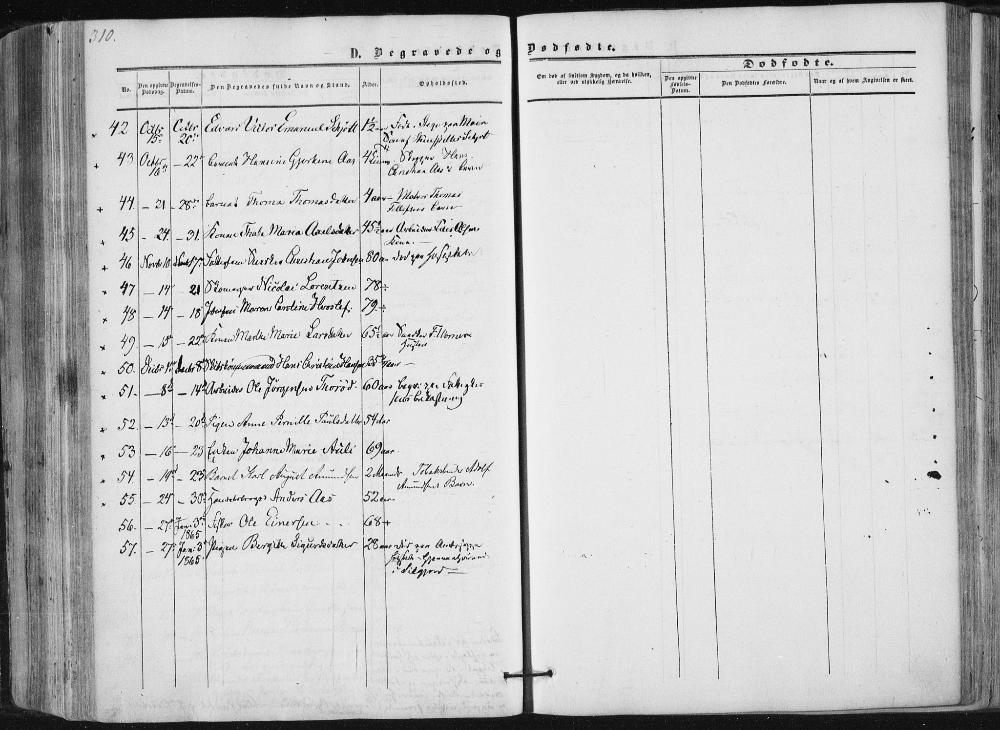 Tønsberg kirkebøker, AV/SAKO-A-330/F/Fa/L0008: Parish register (official) no. I 8, 1855-1864, p. 310