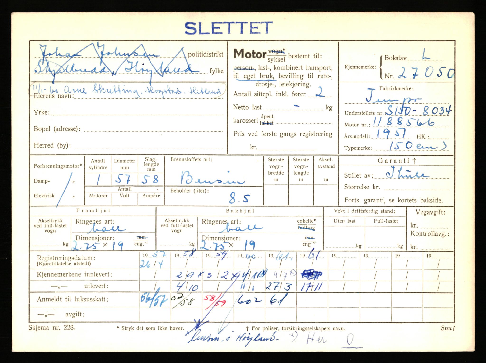 Stavanger trafikkstasjon, AV/SAST-A-101942/0/F/L0045: L-27000 - L-27799, 1930-1971, p. 107