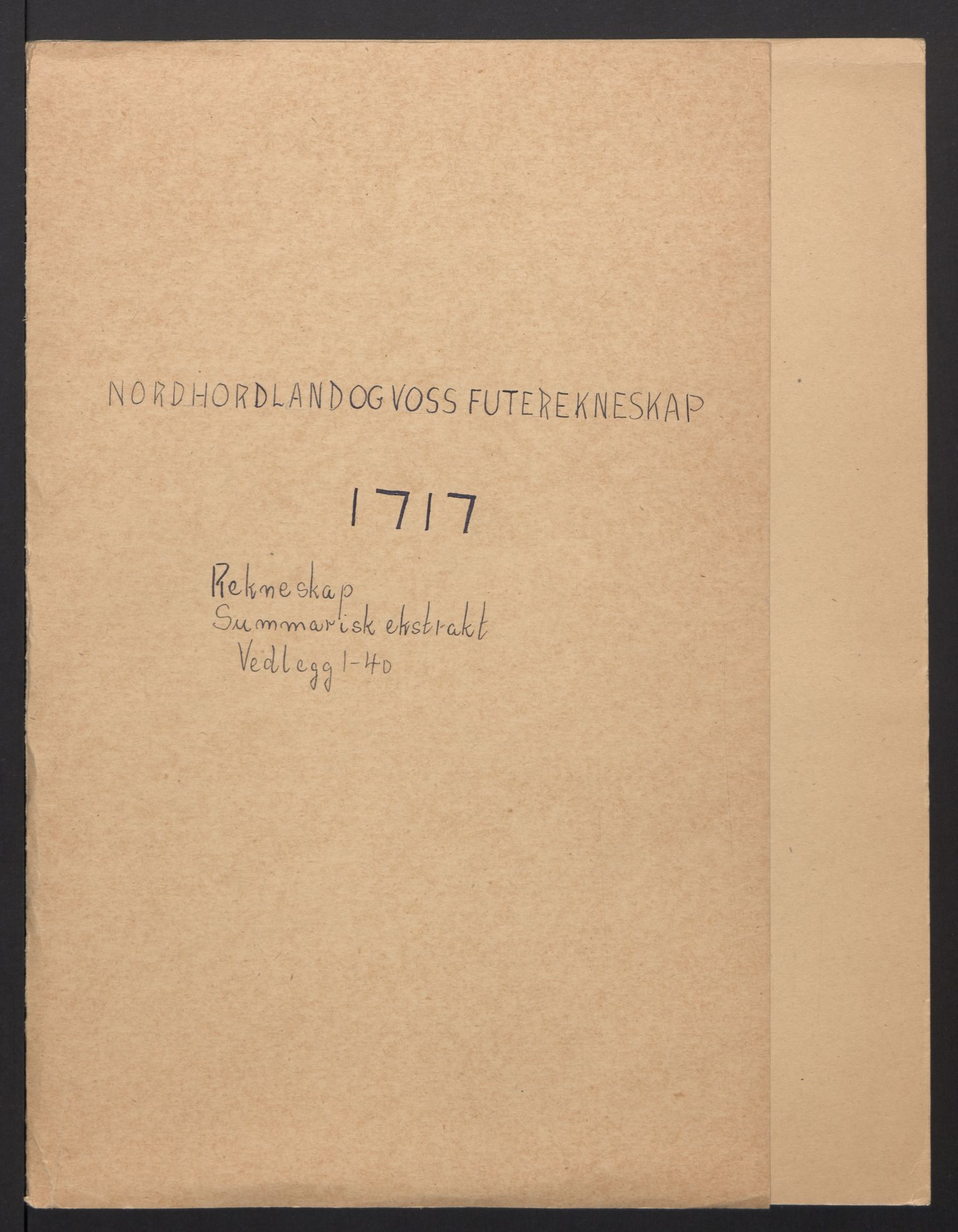Rentekammeret inntil 1814, Reviderte regnskaper, Fogderegnskap, AV/RA-EA-4092/R51/L3201: Fogderegnskap Nordhordland og Voss, 1717, p. 2