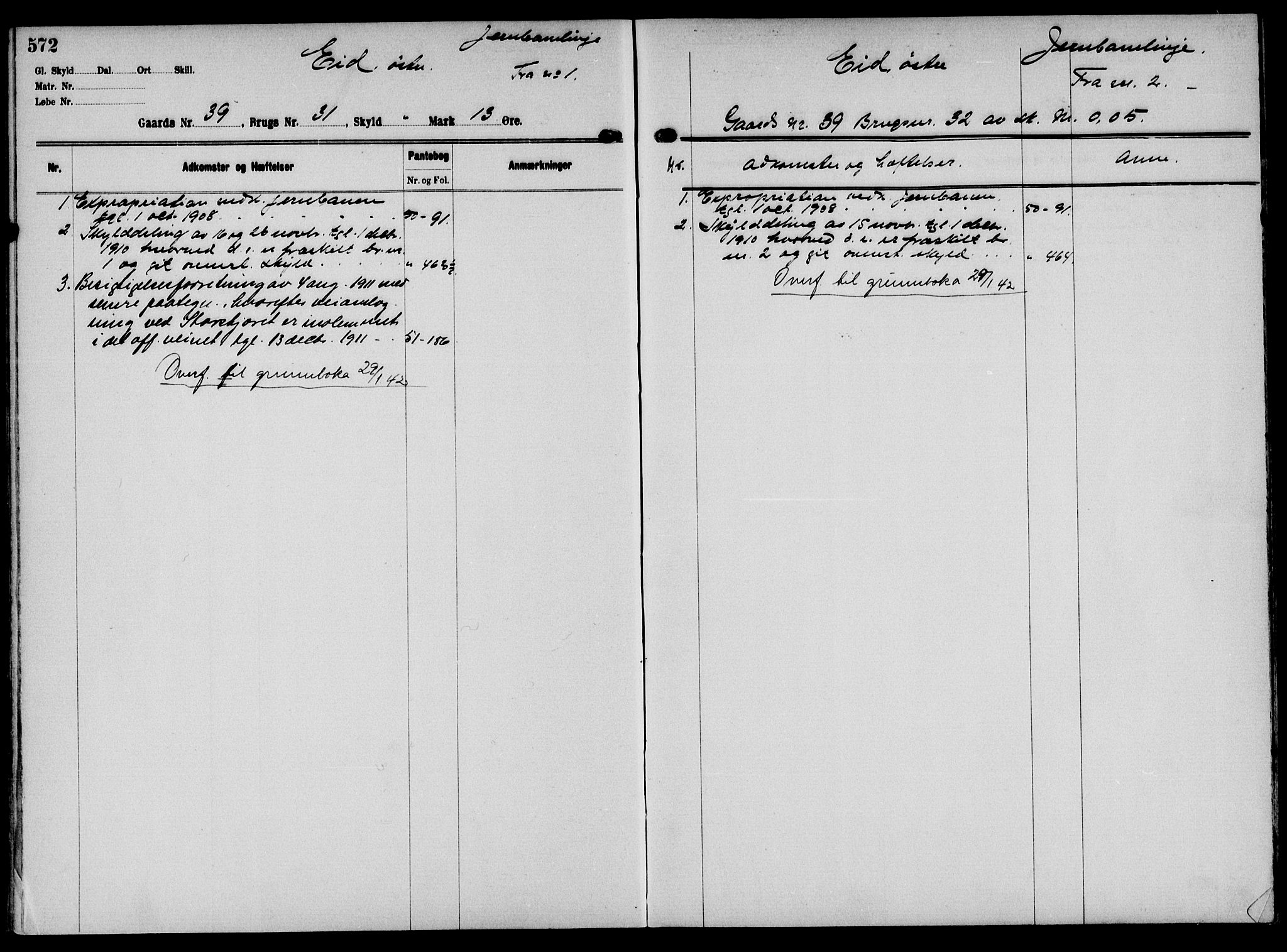 Solør tingrett, AV/SAH-TING-008/H/Ha/Hak/L0002: Mortgage register no. II, 1900-1935, p. 572