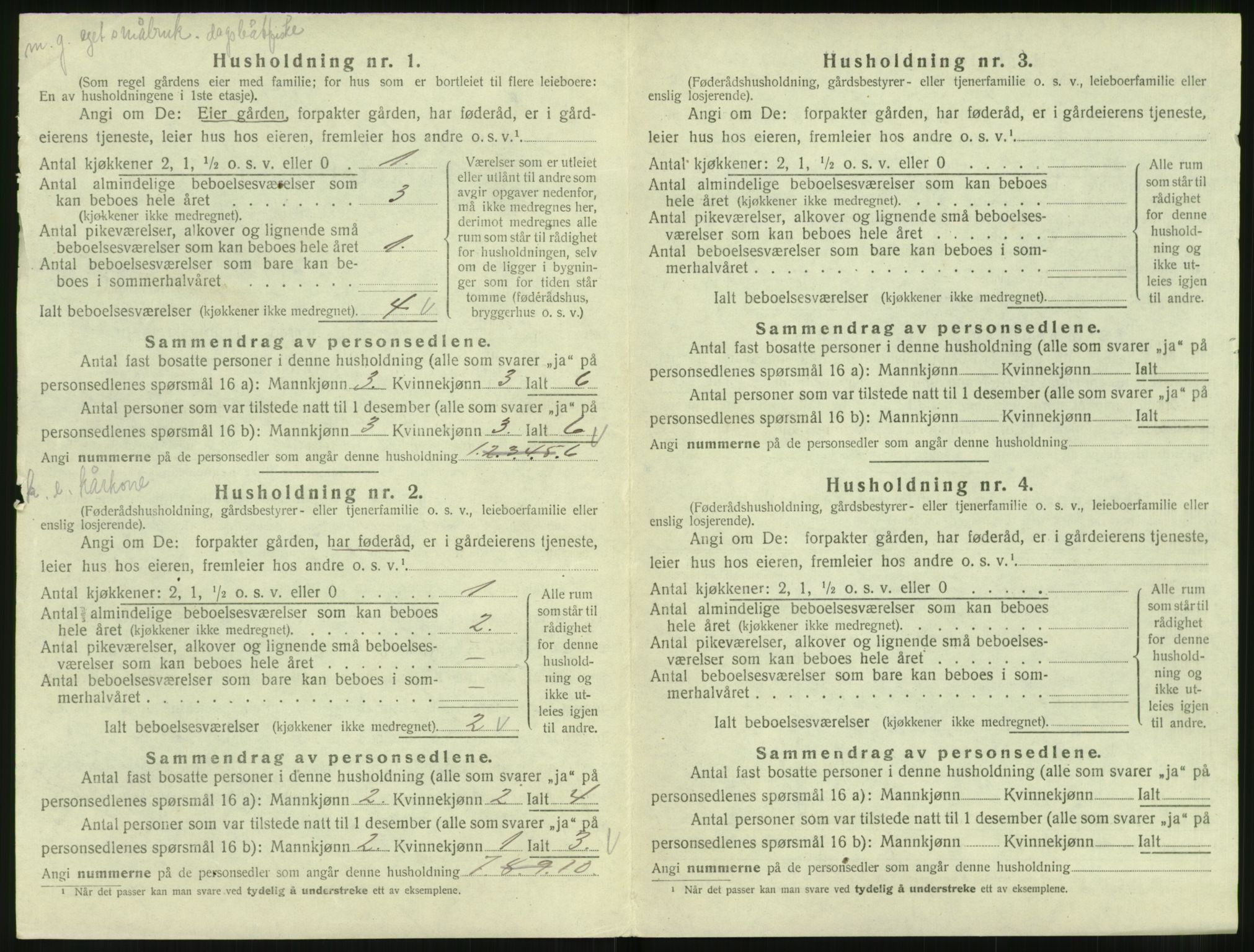 SAT, 1920 census for Hareid, 1920, p. 384