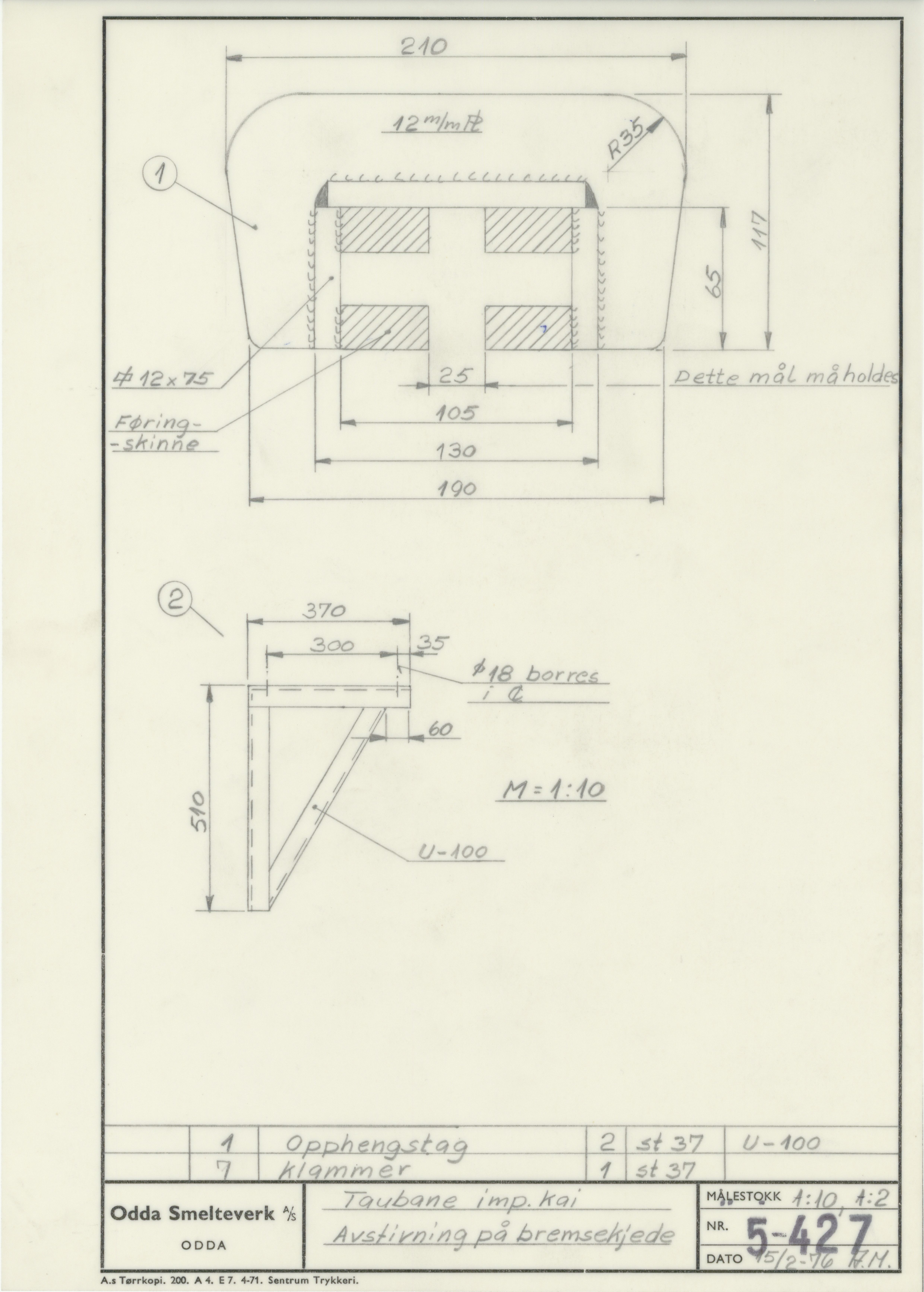 Odda smelteverk AS, KRAM/A-0157.1/T/Td/L0005: Gruppe 5. Transport, taubane, 1954-1994, p. 114