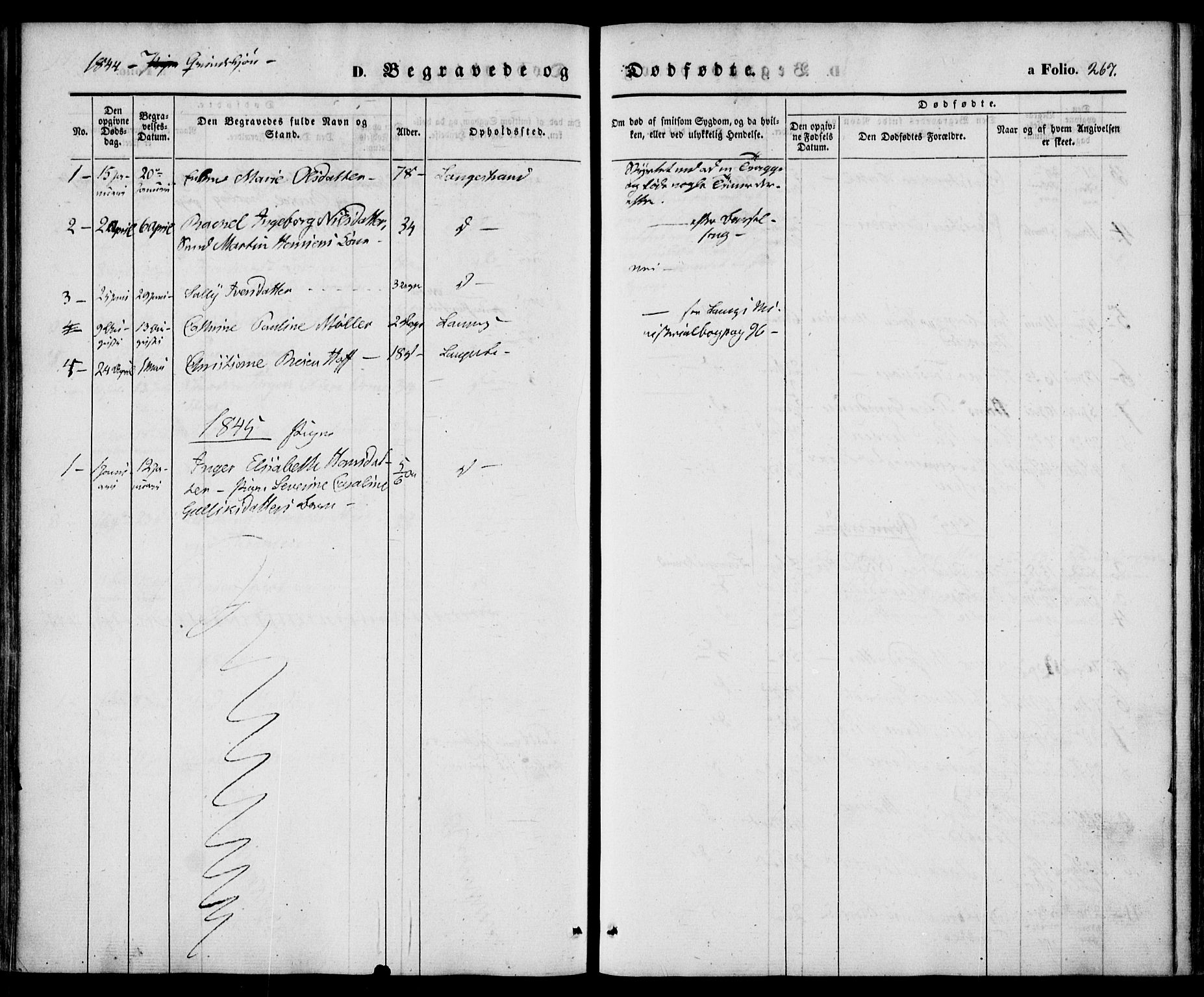 Larvik kirkebøker, SAKO/A-352/F/Fb/L0003: Parish register (official) no. II 3, 1842-1856, p. 267