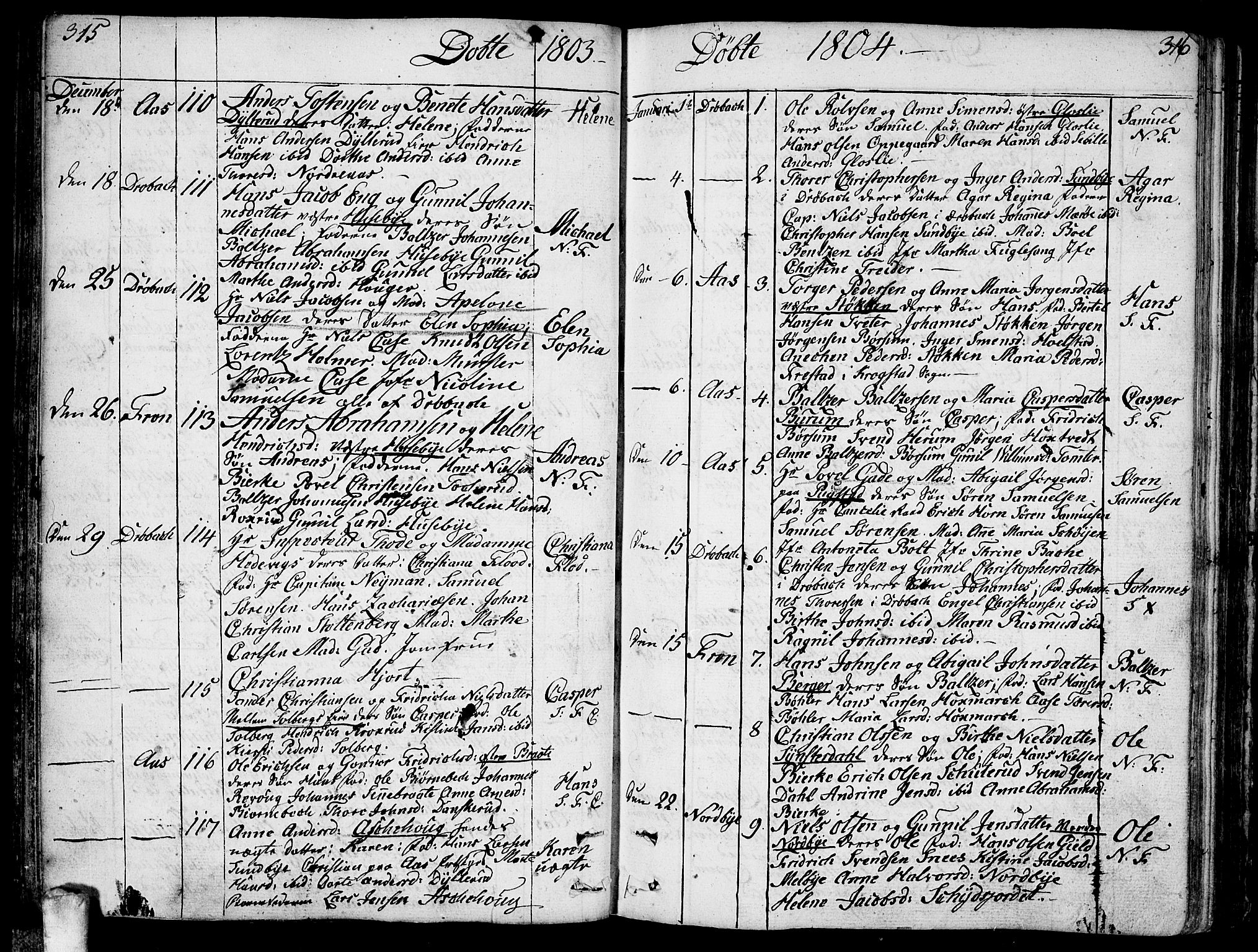 Ås prestekontor Kirkebøker, AV/SAO-A-10894/F/Fa/L0002: Parish register (official) no. I 2, 1778-1813, p. 315-316