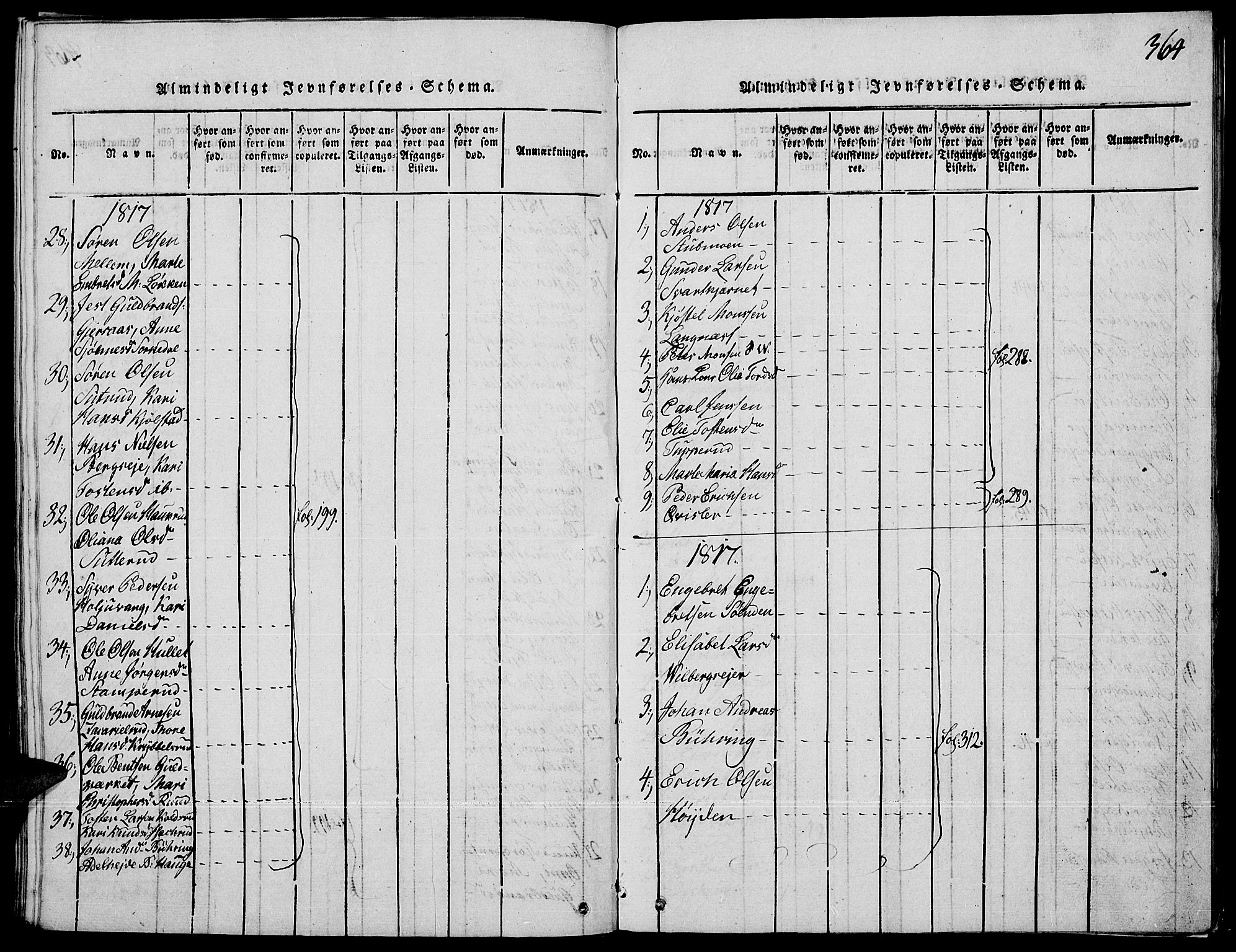 Strøm-Odalen prestekontor, AV/SAH-PREST-028/H/Ha/Haa/L0006: Parish register (official) no. 6, 1814-1850, p. 364