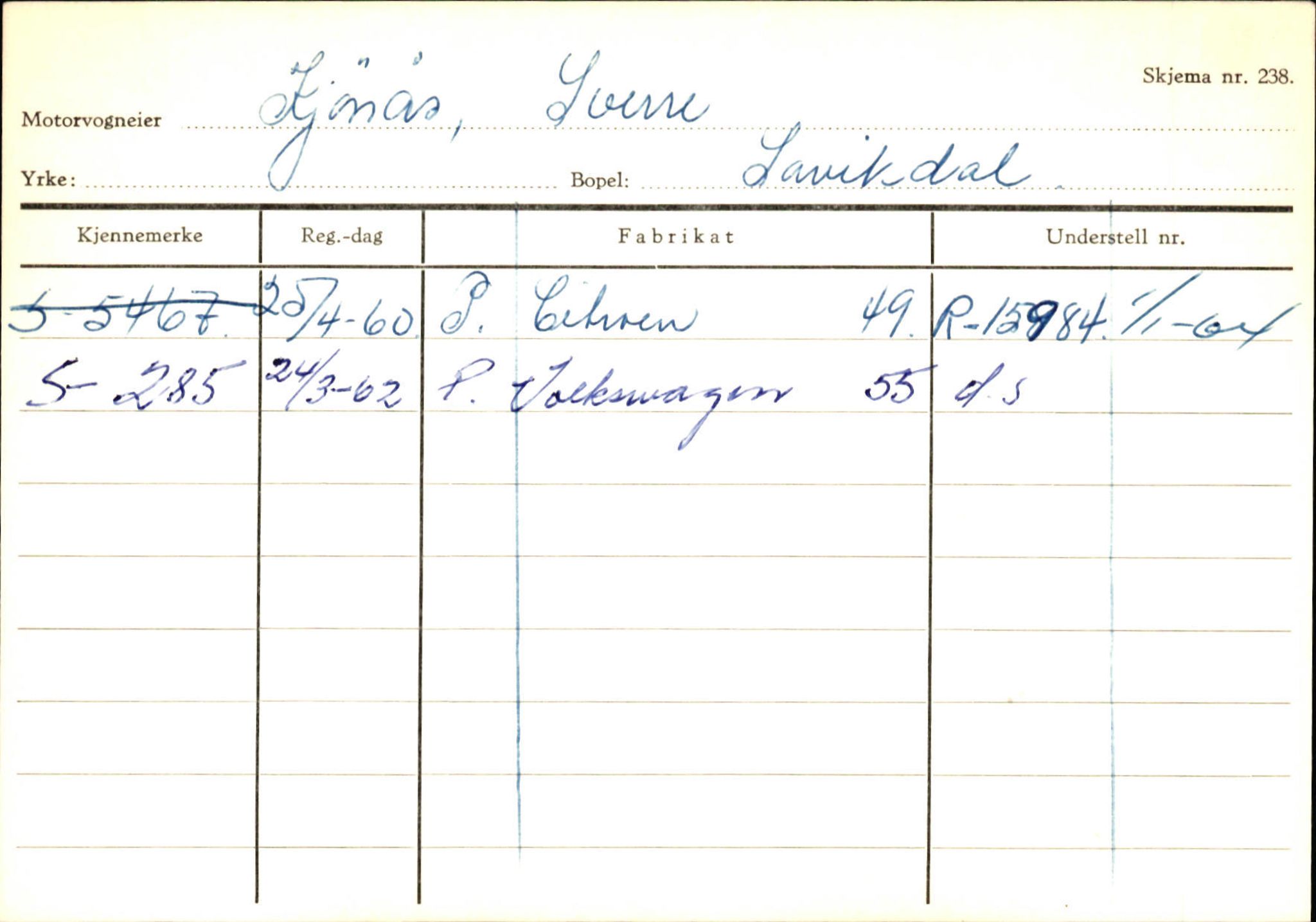 Statens vegvesen, Sogn og Fjordane vegkontor, SAB/A-5301/4/F/L0130: Eigarregister Eid T-Å. Høyanger A-O, 1945-1975, p. 1737