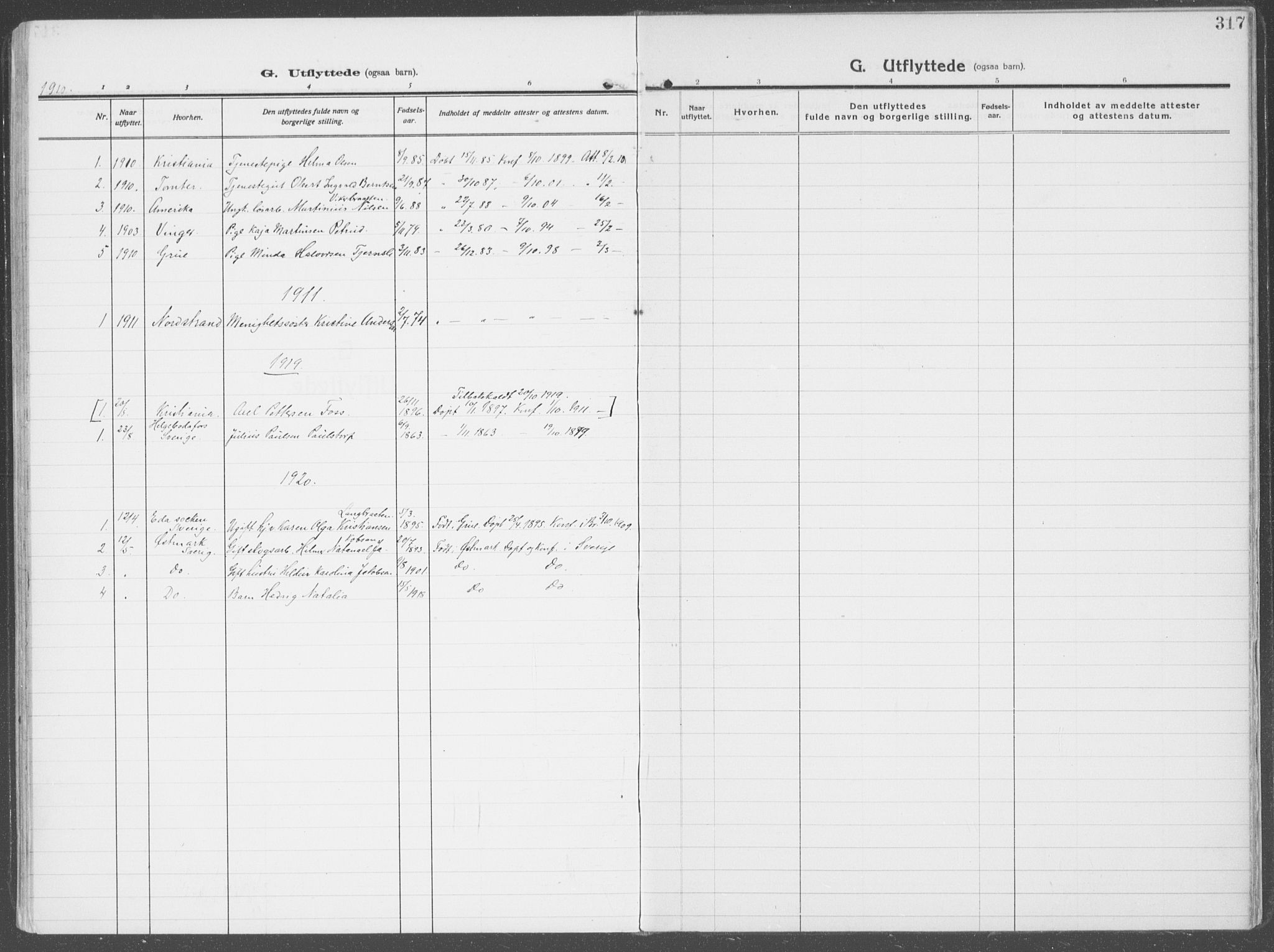 Brandval prestekontor, SAH/PREST-034/H/Ha/Haa/L0004: Parish register (official) no. 4, 1910-1924, p. 317