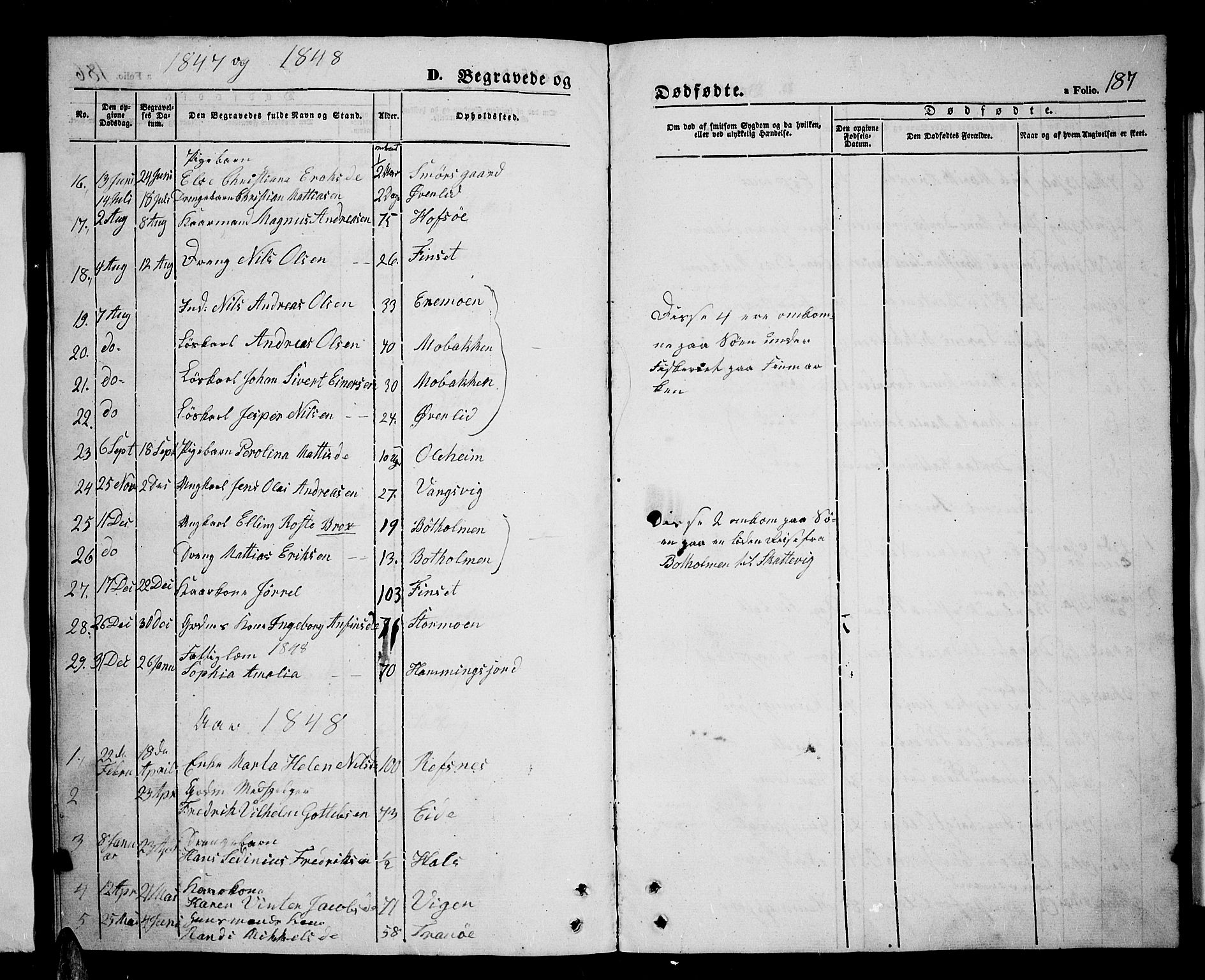 Tranøy sokneprestkontor, SATØ/S-1313/I/Ia/Iab/L0002klokker: Parish register (copy) no. 2, 1847-1860, p. 187