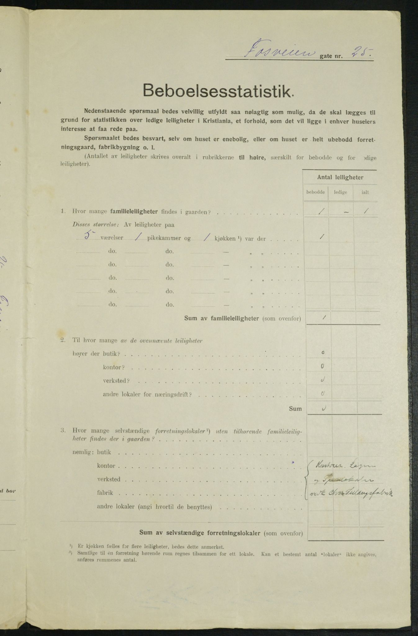 OBA, Municipal Census 1914 for Kristiania, 1914, p. 25446