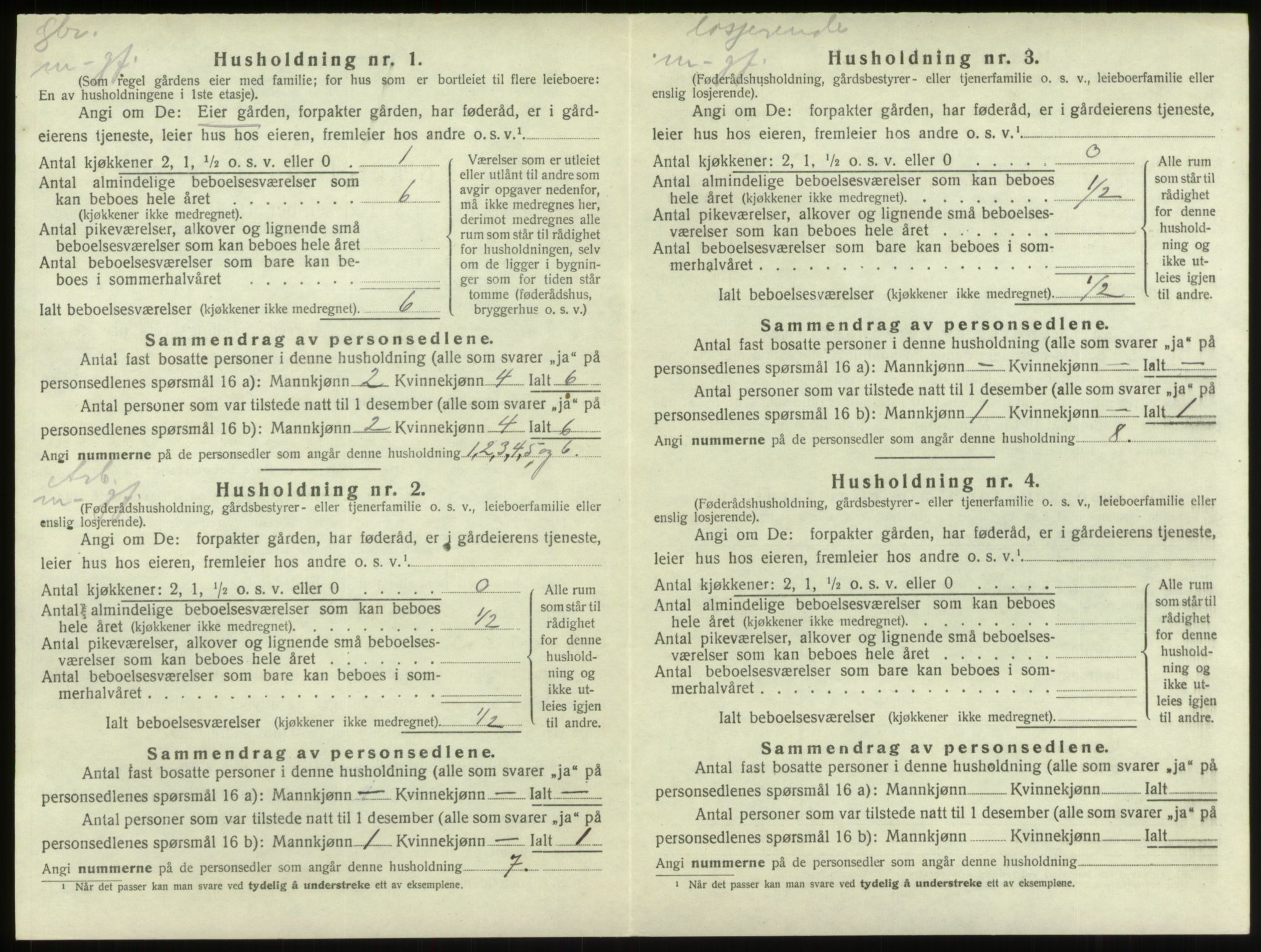 SAB, 1920 census for Innvik, 1920, p. 385