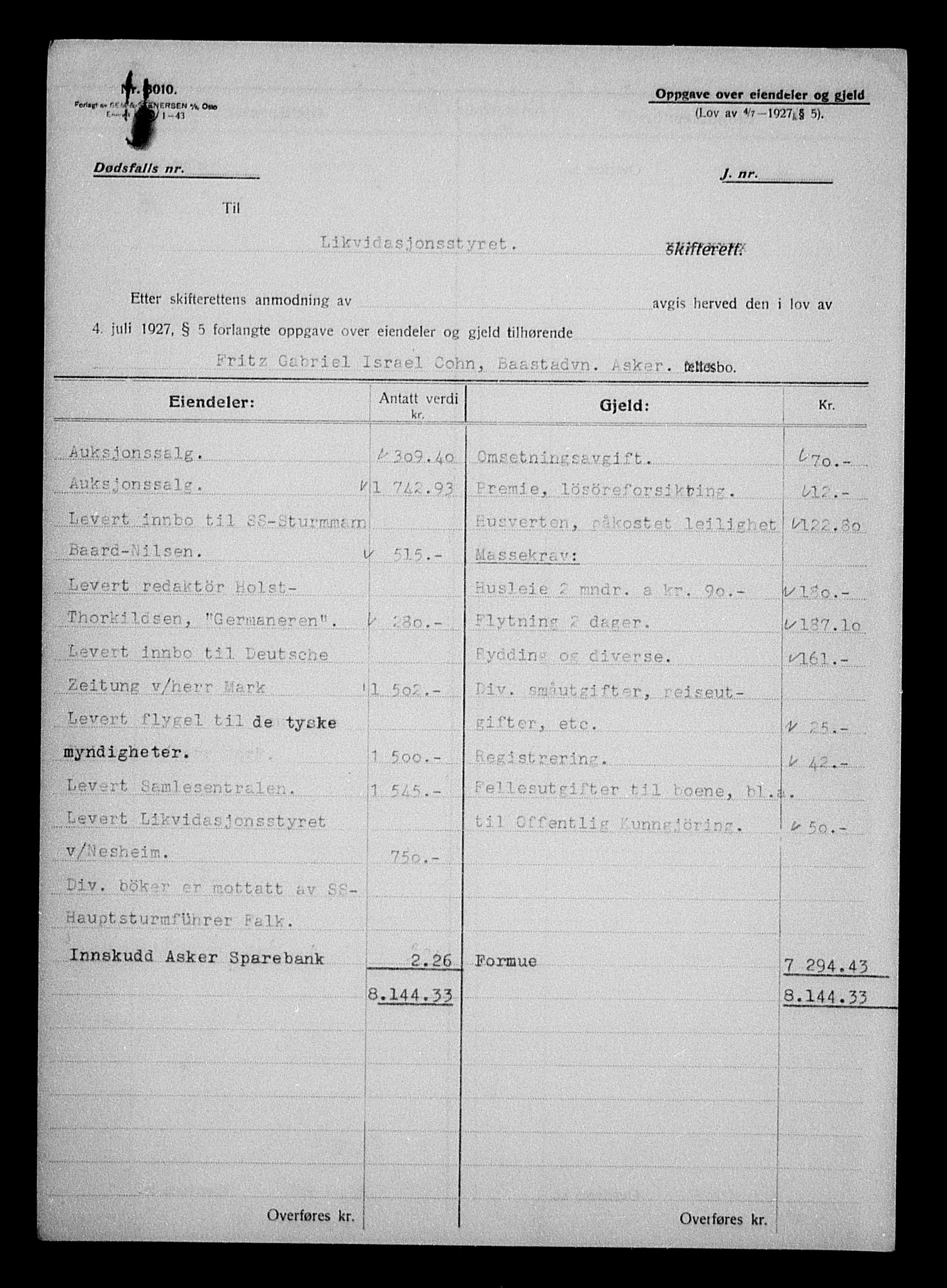 Justisdepartementet, Tilbakeføringskontoret for inndratte formuer, AV/RA-S-1564/H/Hc/Hcc/L0928: --, 1945-1947, p. 449