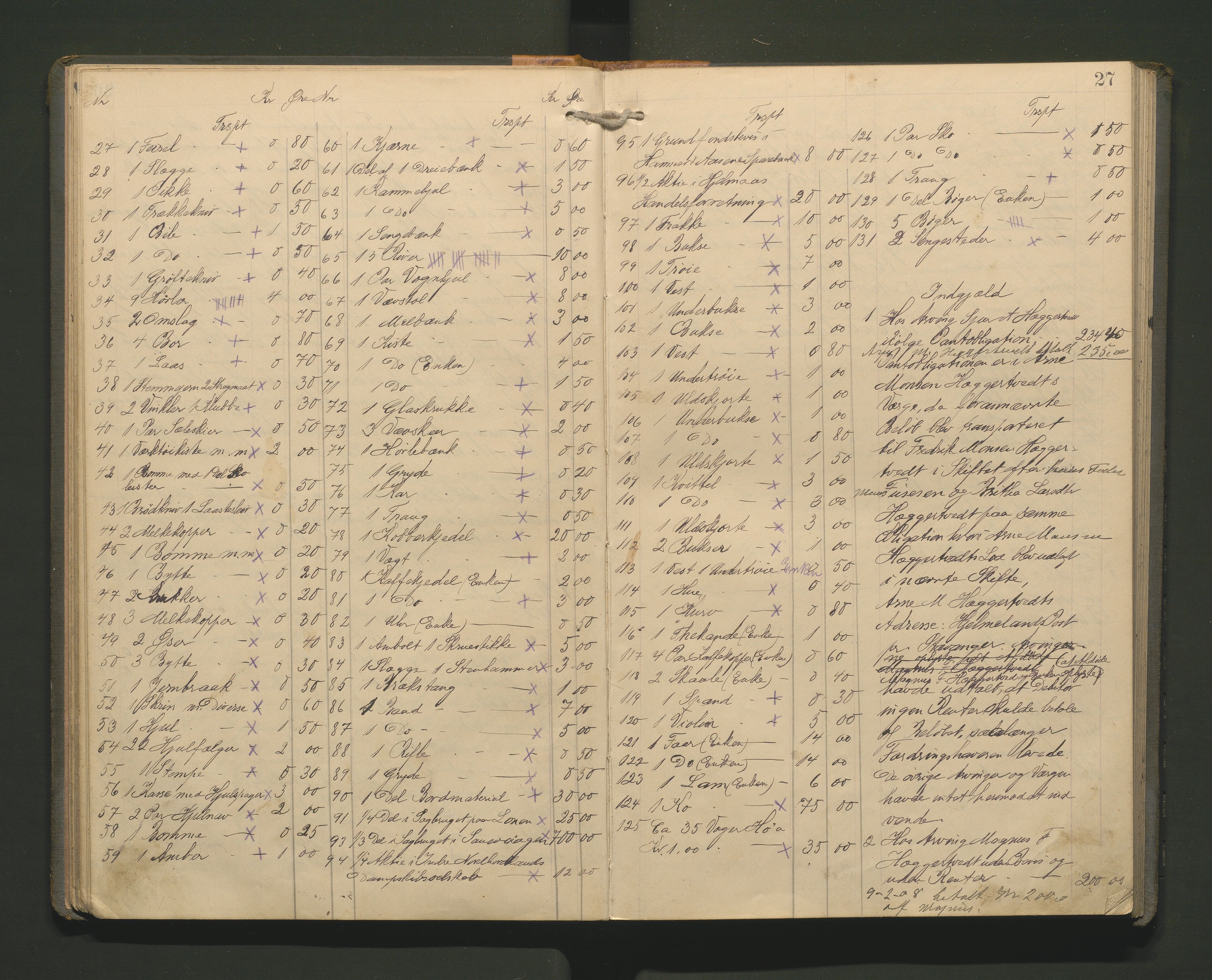 Lensmannen i Hamre, SAB/A-32601/0006/L0003: Registreringsprotokoll, 1904-1917, p. 26b-27a