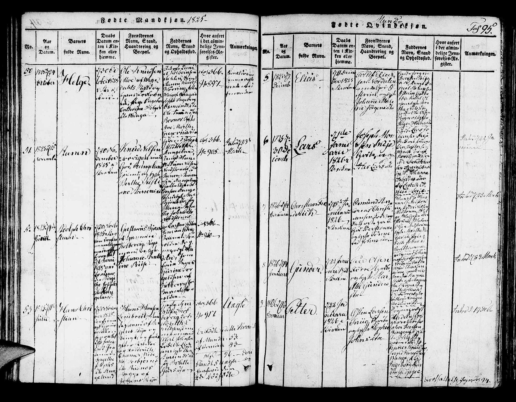 Avaldsnes sokneprestkontor, AV/SAST-A -101851/H/Ha/Haa/L0004: Parish register (official) no. A 4, 1816-1825, p. 95