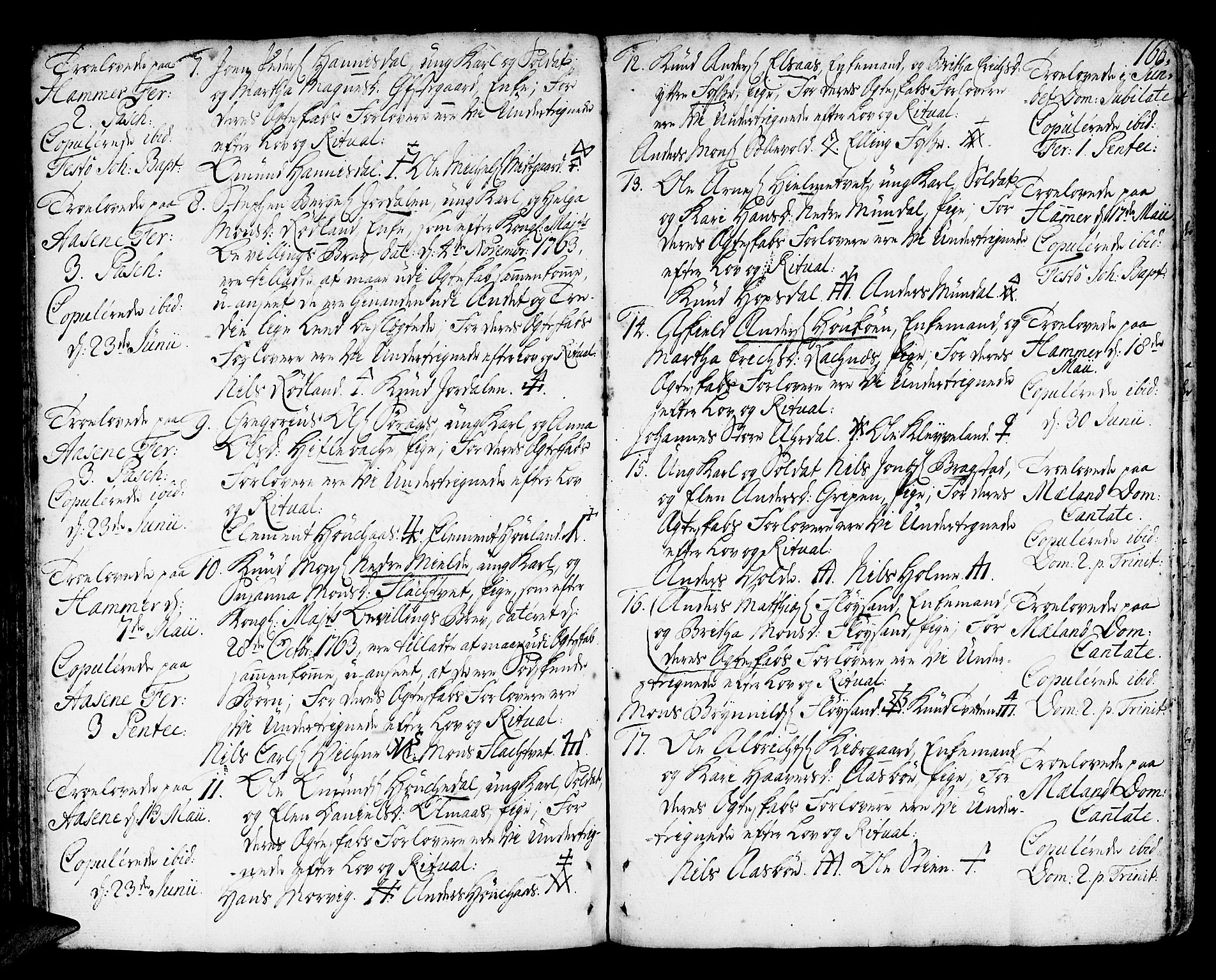 Hamre sokneprestembete, SAB/A-75501/H/Ha/Haa/Haaa/L0007: Parish register (official) no. A 7, 1762-1777, p. 166