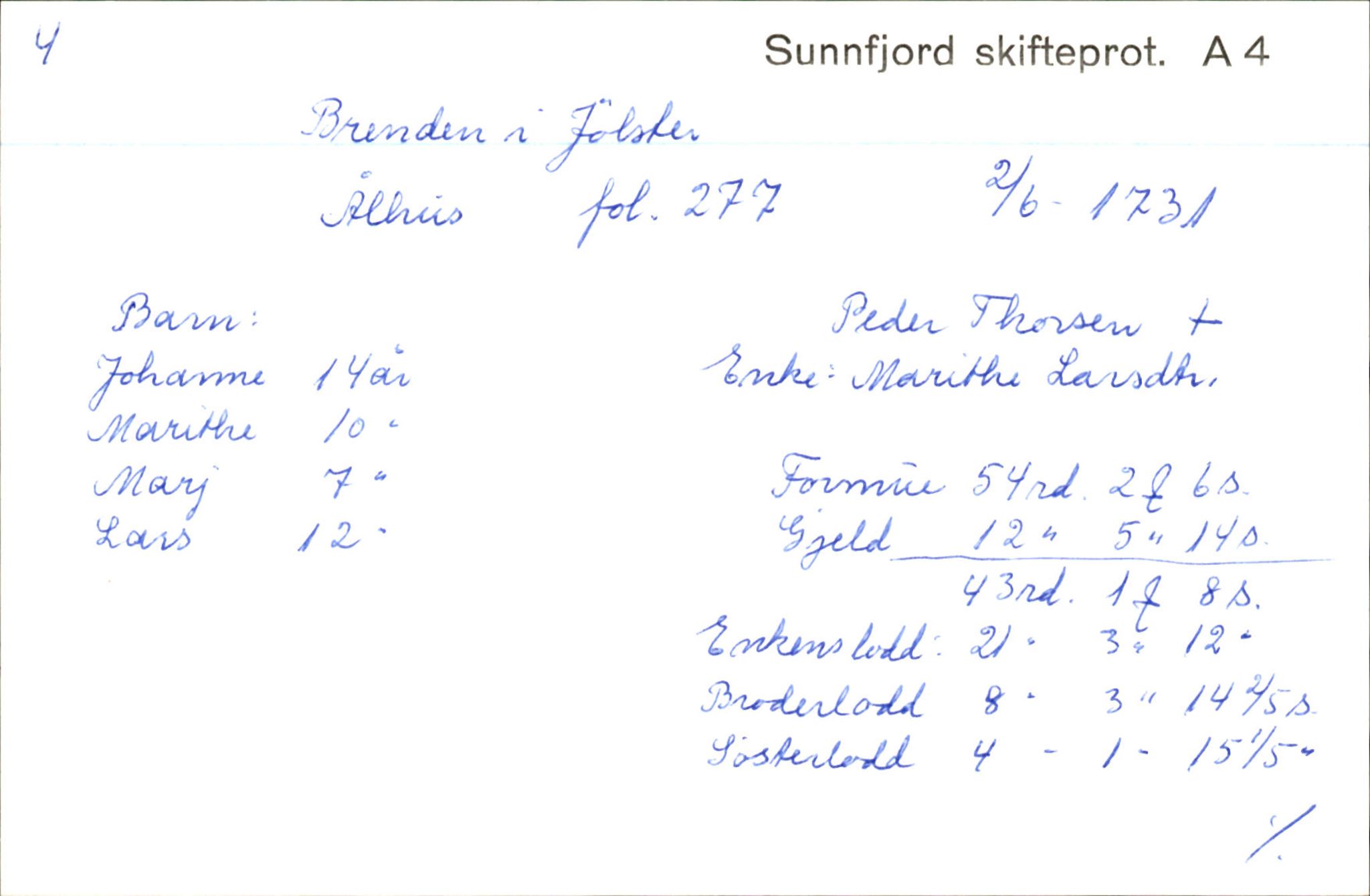 Skiftekort ved Statsarkivet i Bergen, SAB/SKIFTEKORT/003/L0003: Skifteprotokoll nr. 4-5, 1737-1751, p. 332