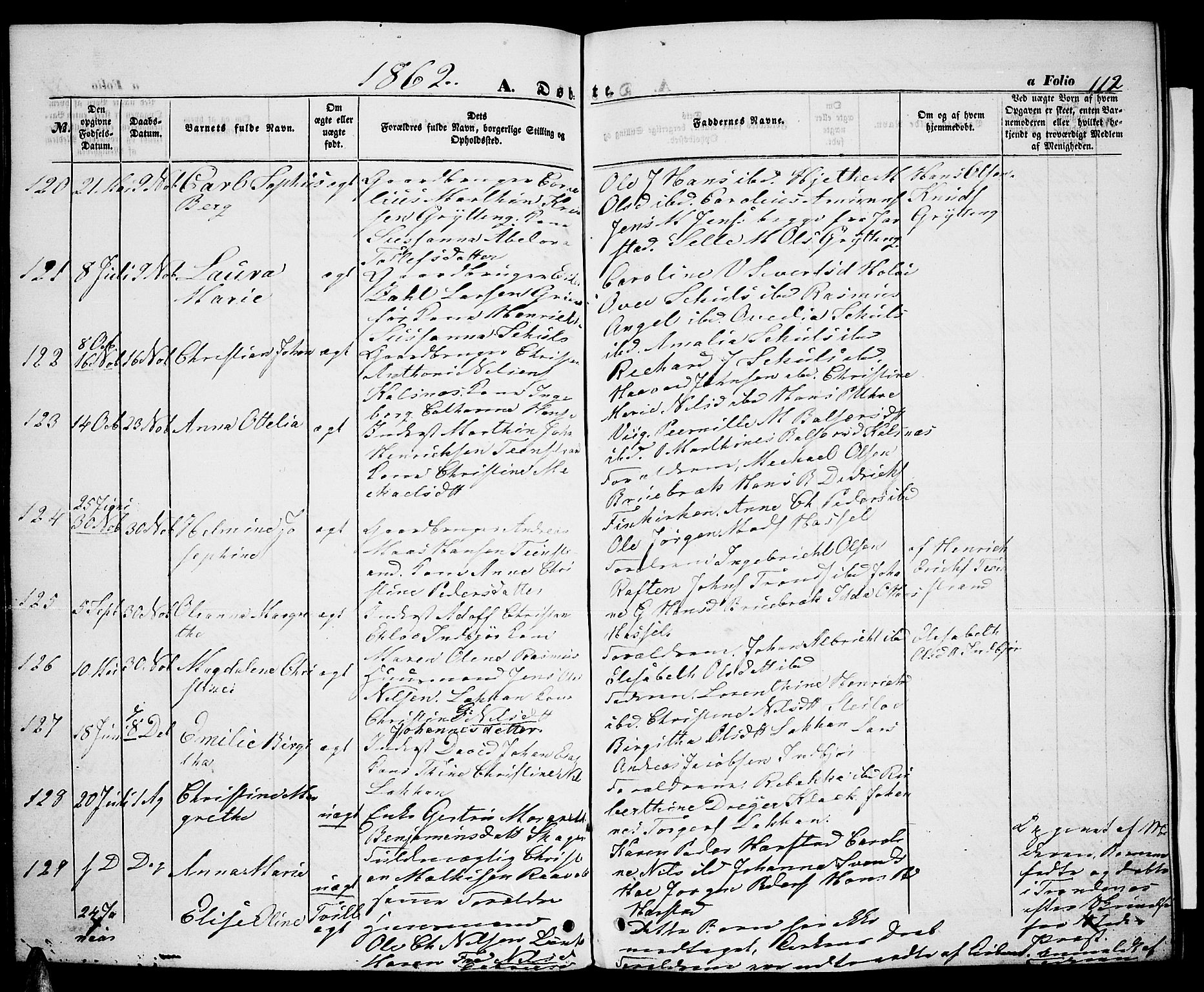 Ministerialprotokoller, klokkerbøker og fødselsregistre - Nordland, AV/SAT-A-1459/888/L1265: Parish register (copy) no. 888C03, 1850-1863, p. 112