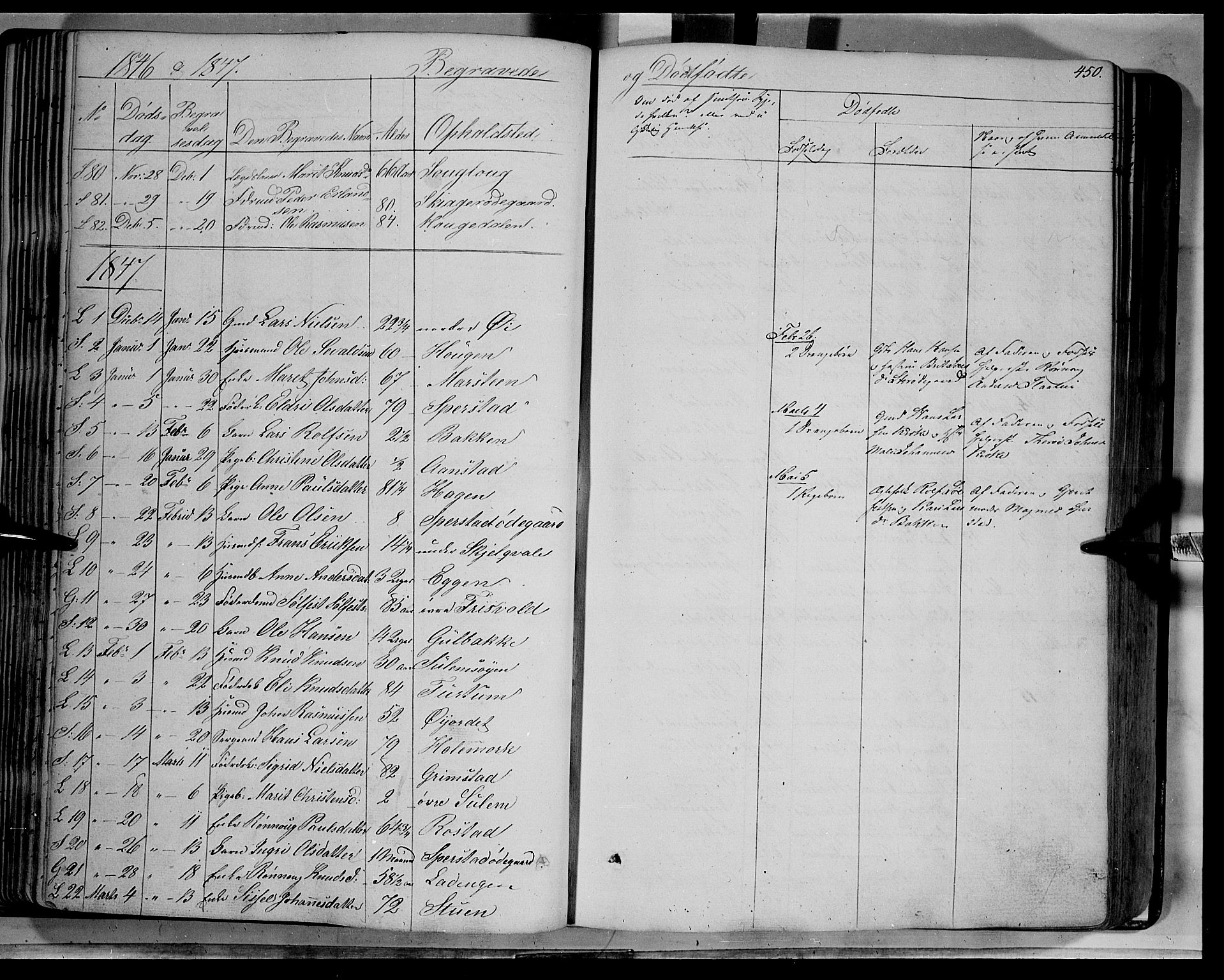 Lom prestekontor, SAH/PREST-070/K/L0006: Parish register (official) no. 6B, 1837-1863, p. 450