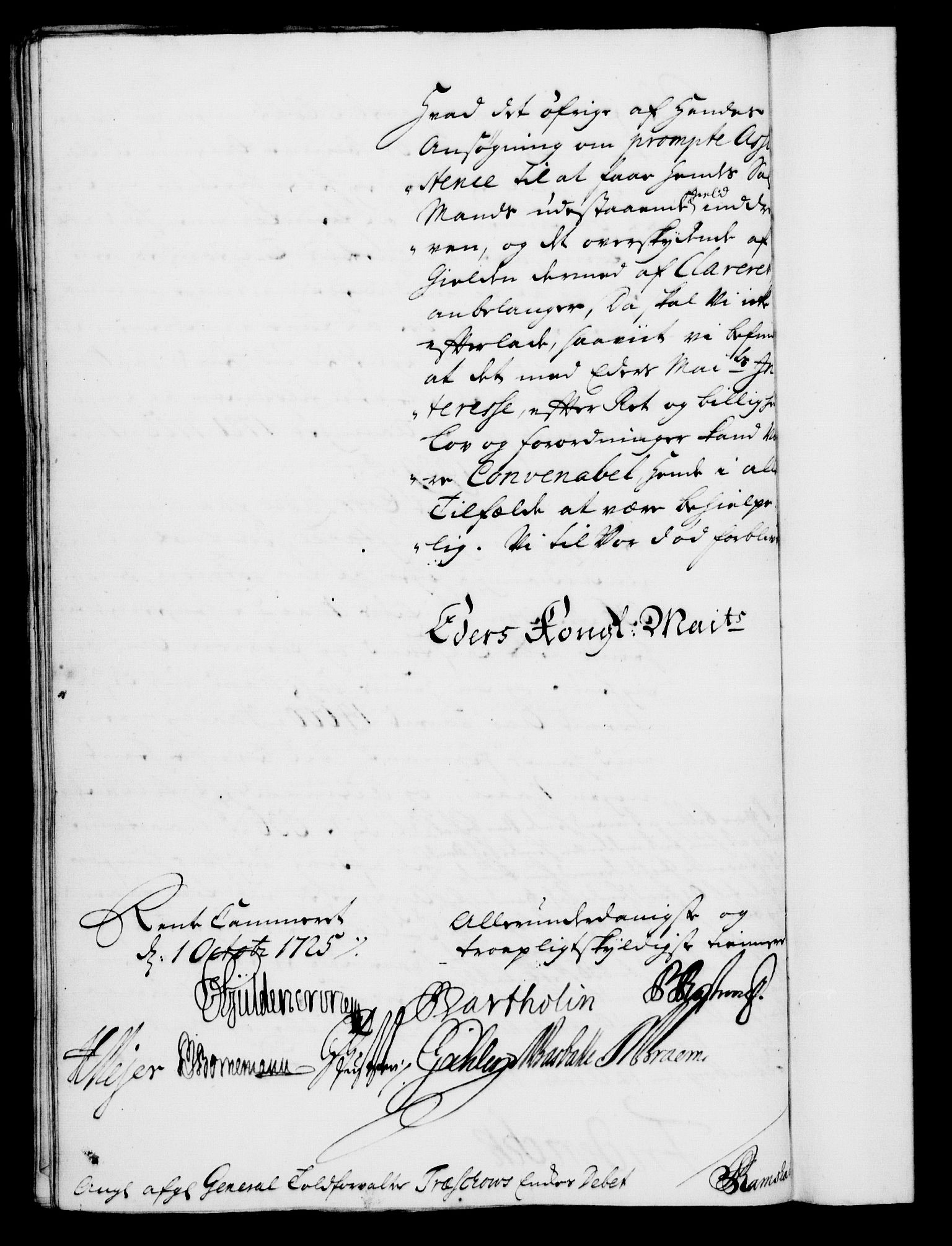 Rentekammeret, Kammerkanselliet, RA/EA-3111/G/Gf/Gfa/L0008: Norsk relasjons- og resolusjonsprotokoll (merket RK 52.8), 1725, p. 828