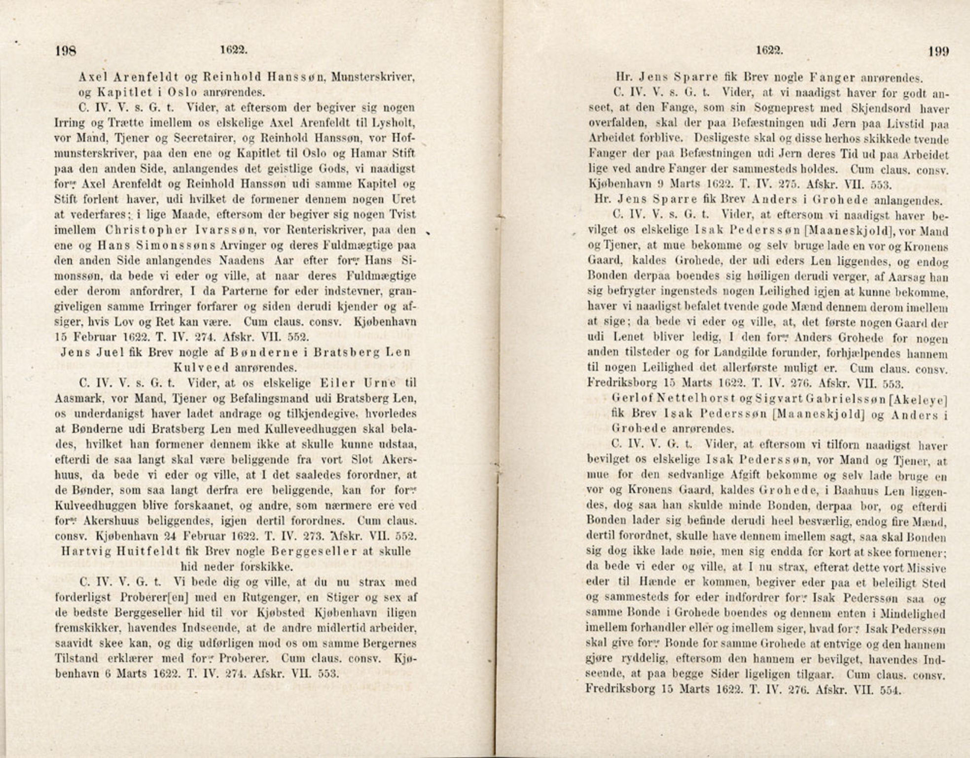 Publikasjoner utgitt av Det Norske Historiske Kildeskriftfond, PUBL/-/-/-: Norske Rigs-Registranter, bind 5, 1619-1627, p. 198-199