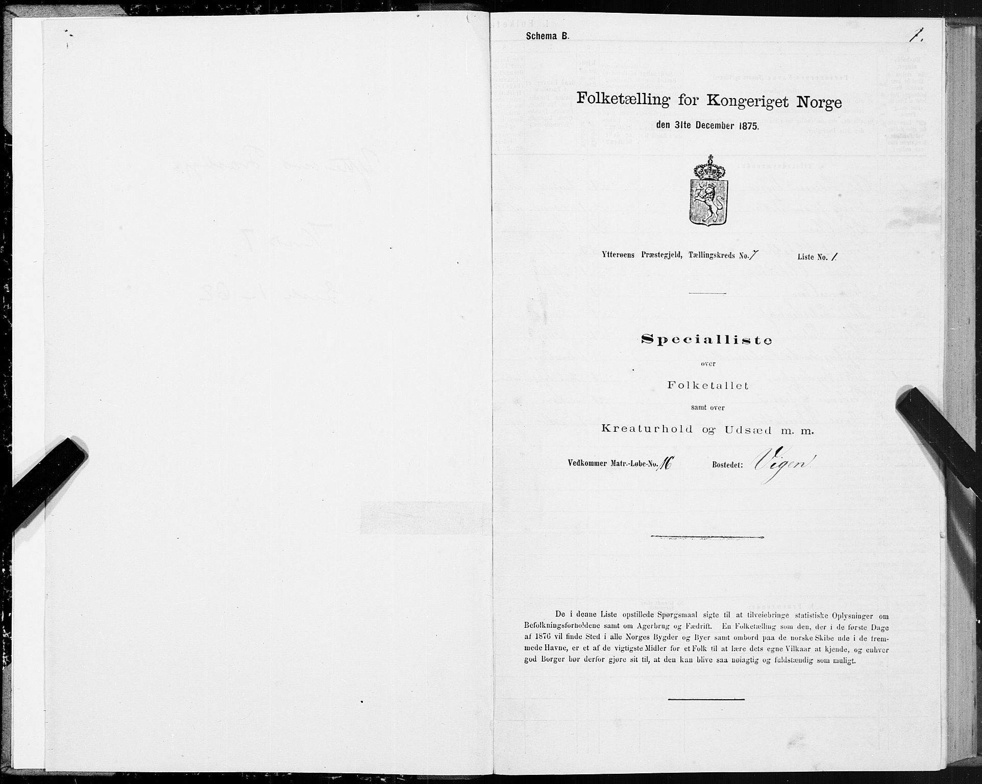 SAT, 1875 census for 1722P Ytterøy, 1875, p. 4001