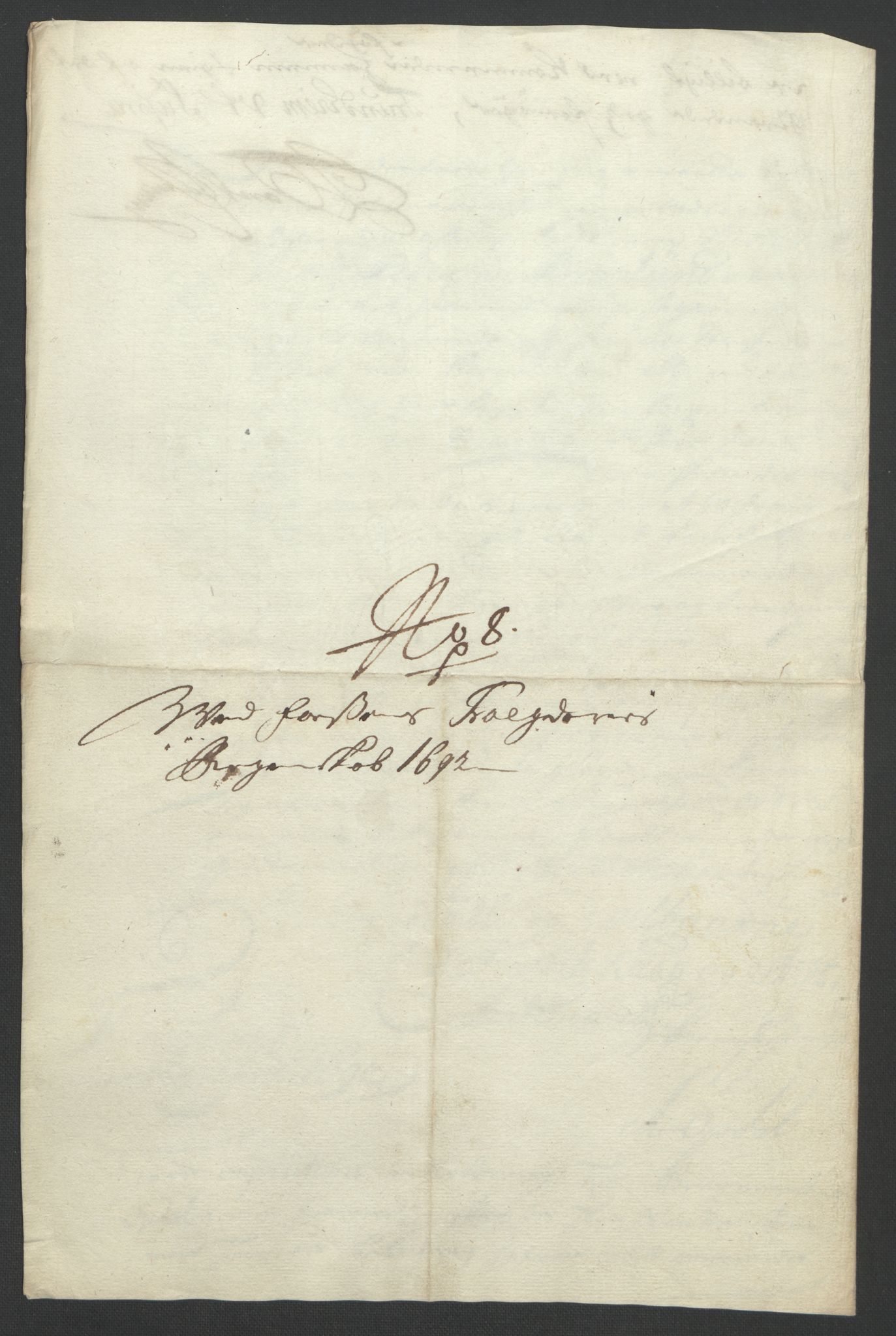 Rentekammeret inntil 1814, Reviderte regnskaper, Fogderegnskap, RA/EA-4092/R57/L3849: Fogderegnskap Fosen, 1692-1693, p. 250