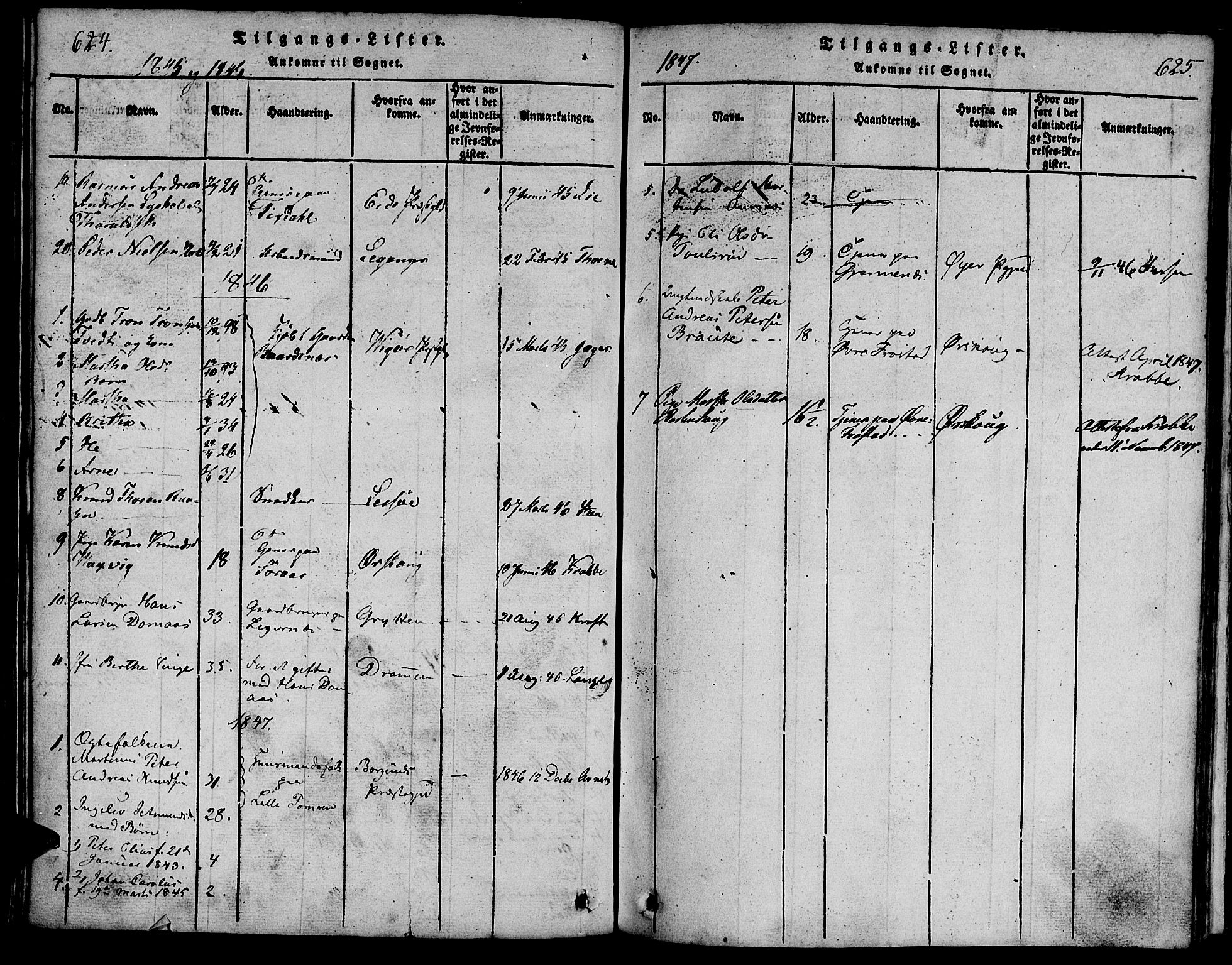Ministerialprotokoller, klokkerbøker og fødselsregistre - Møre og Romsdal, SAT/A-1454/539/L0528: Parish register (official) no. 539A01, 1818-1847, p. 624-625