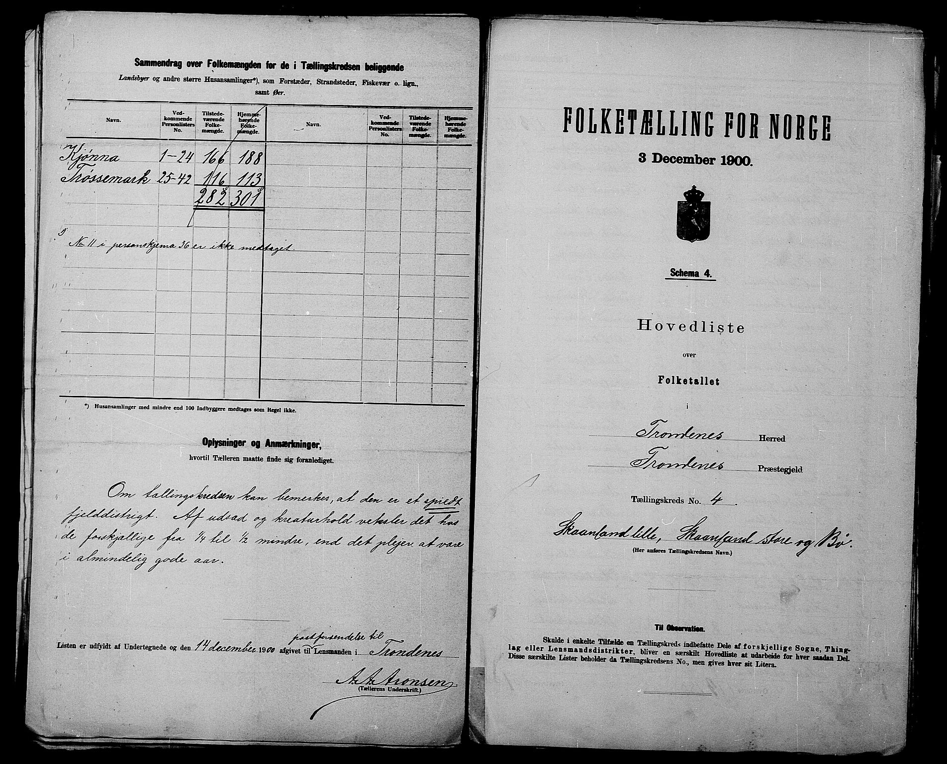 SATØ, 1900 census for Trondenes, 1900, p. 16