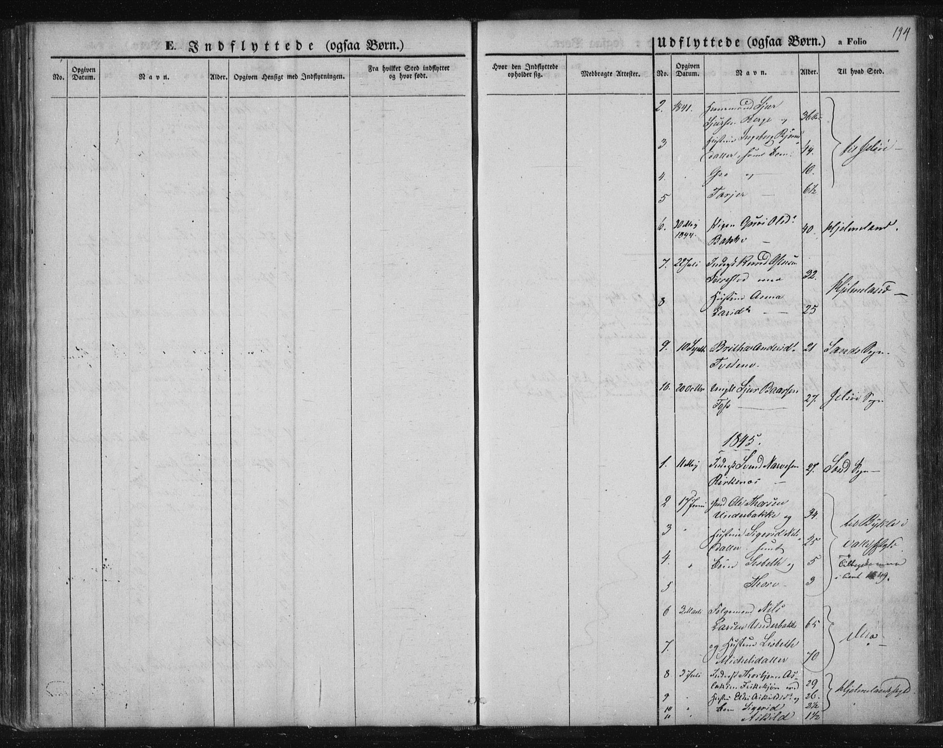 Suldal sokneprestkontor, SAST/A-101845/01/IV/L0008: Parish register (official) no. A 8, 1836-1853, p. 194