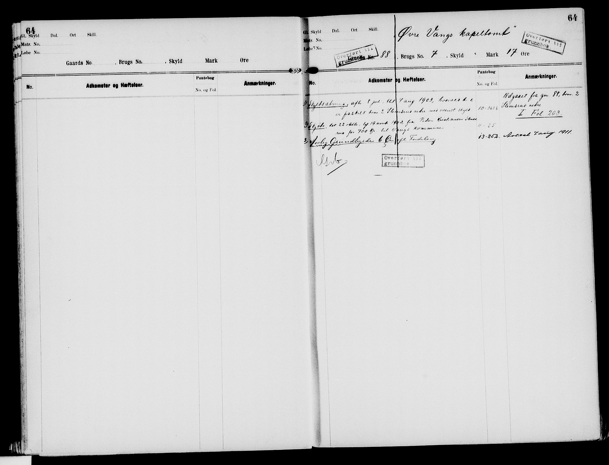 Nord-Hedmark sorenskriveri, SAH/TING-012/H/Ha/Had/Hade/L0003: Mortgage register no. 4.3, 1899-1940, p. 64