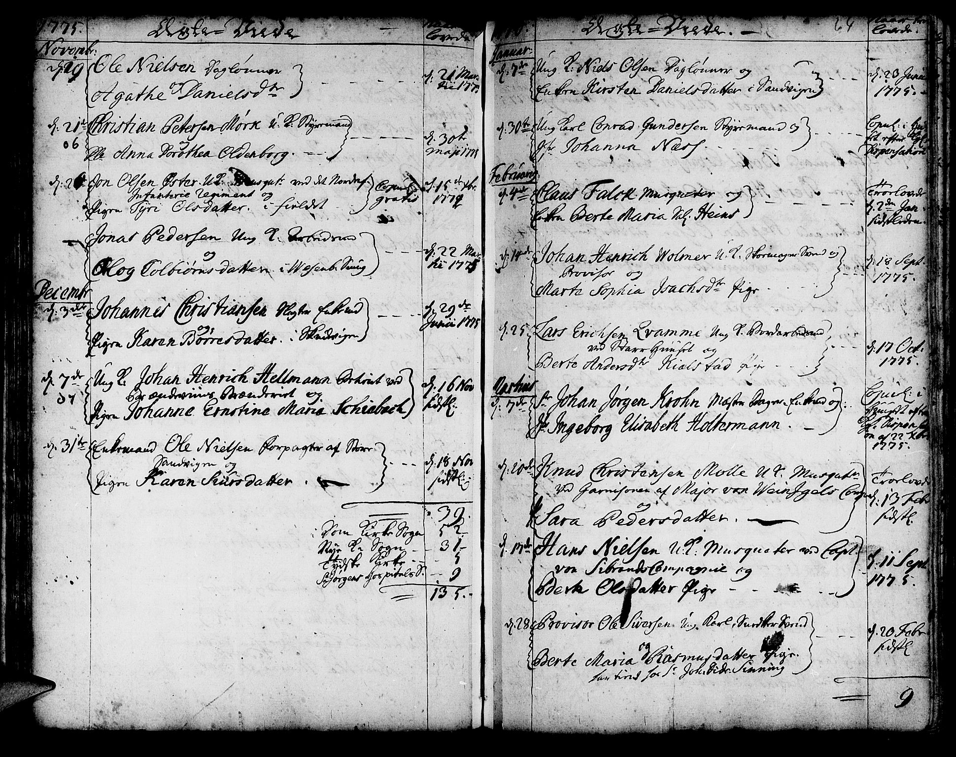 Korskirken sokneprestembete, SAB/A-76101/H/Haa/L0009: Parish register (official) no. A 9, 1743-1861, p. 64