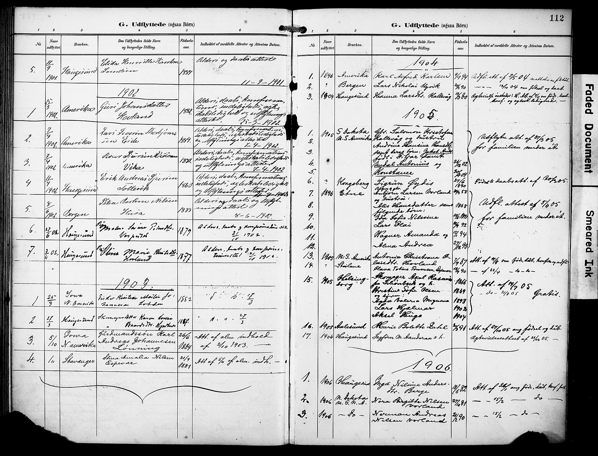 Finnås sokneprestembete, SAB/A-99925/H/Ha/Haa/Haad/L0002: Parish register (official) no. D 2, 1895-1906, p. 112