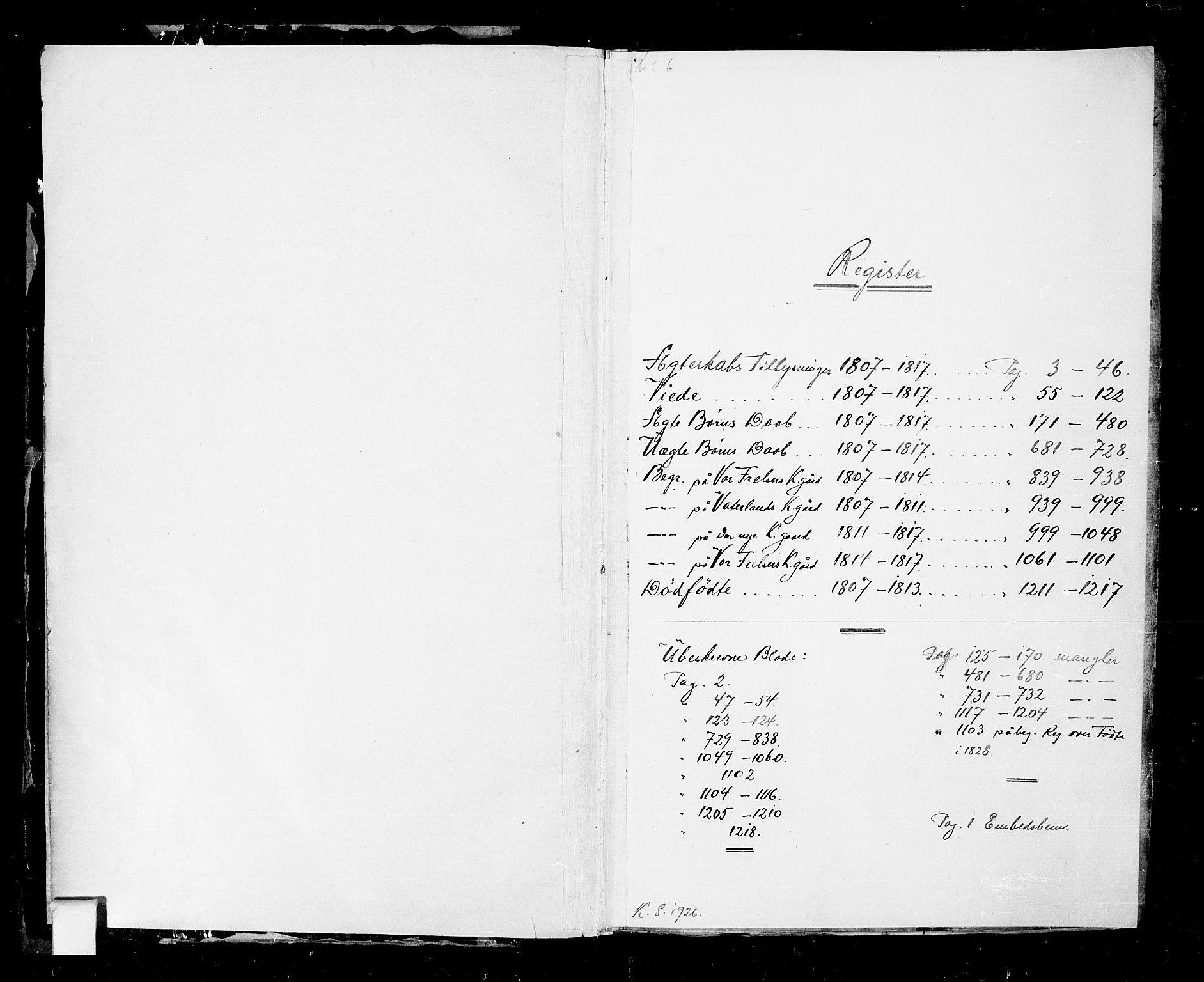 Oslo domkirke Kirkebøker, SAO/A-10752/F/Fa/L0006: Parish register (official) no. 6, 1807-1817