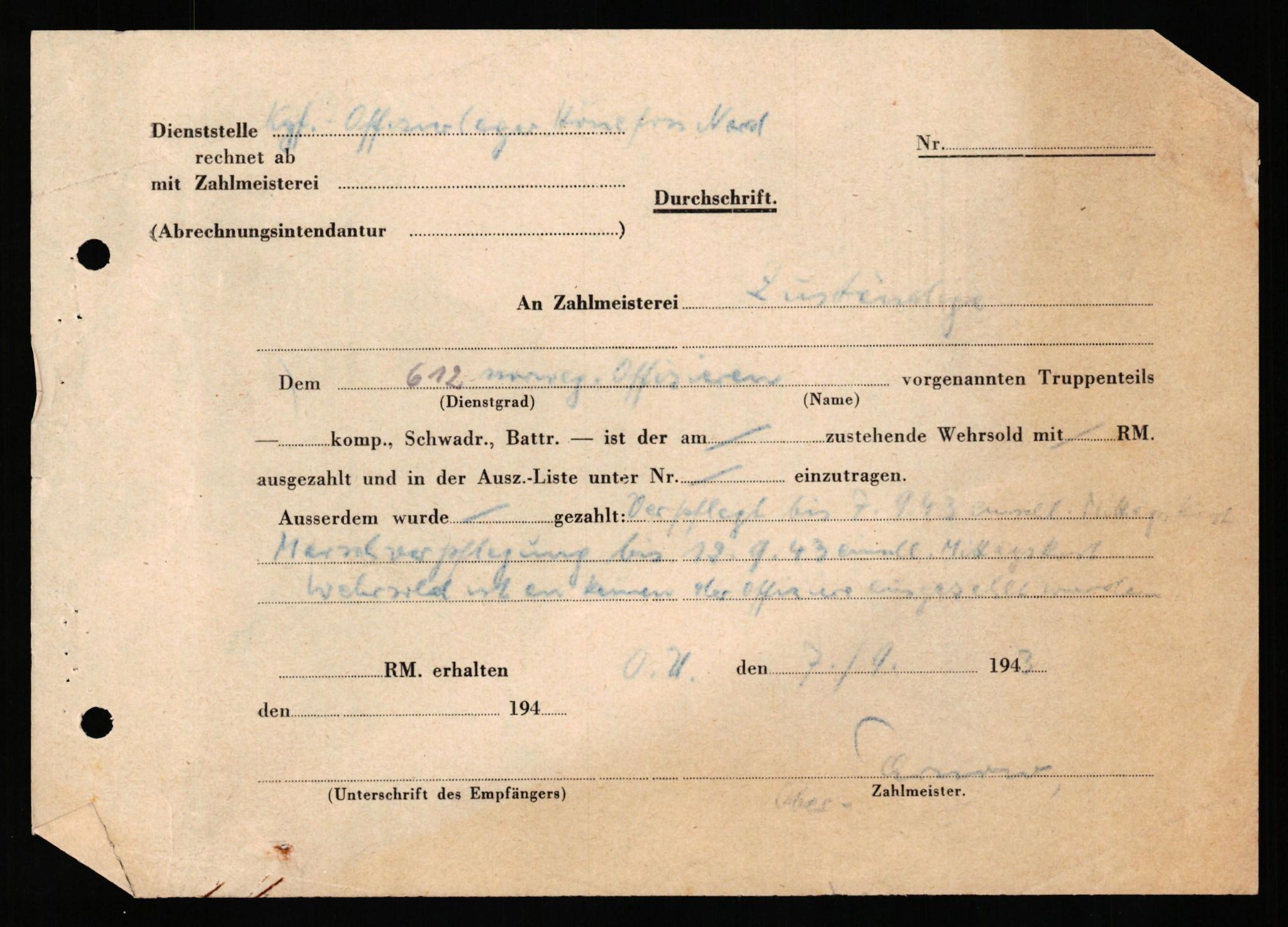 Forsvaret, Forsvarets krigshistoriske avdeling, AV/RA-RAFA-2017/Y/Yf/L0201: II-C-11-2102  -  Norske offiserer i krigsfangenskap, 1940-1945, p. 165