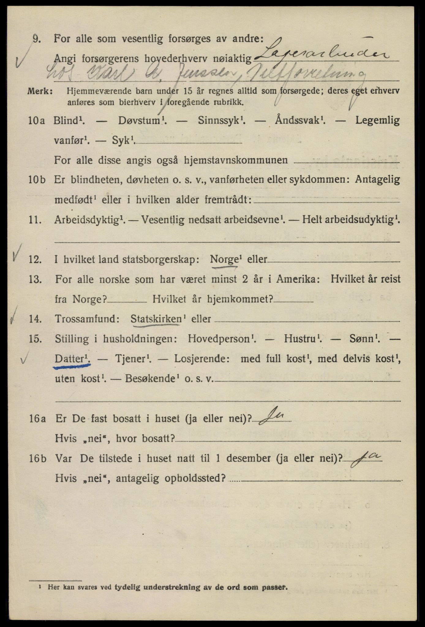 SAO, 1920 census for Kristiania, 1920, p. 309864