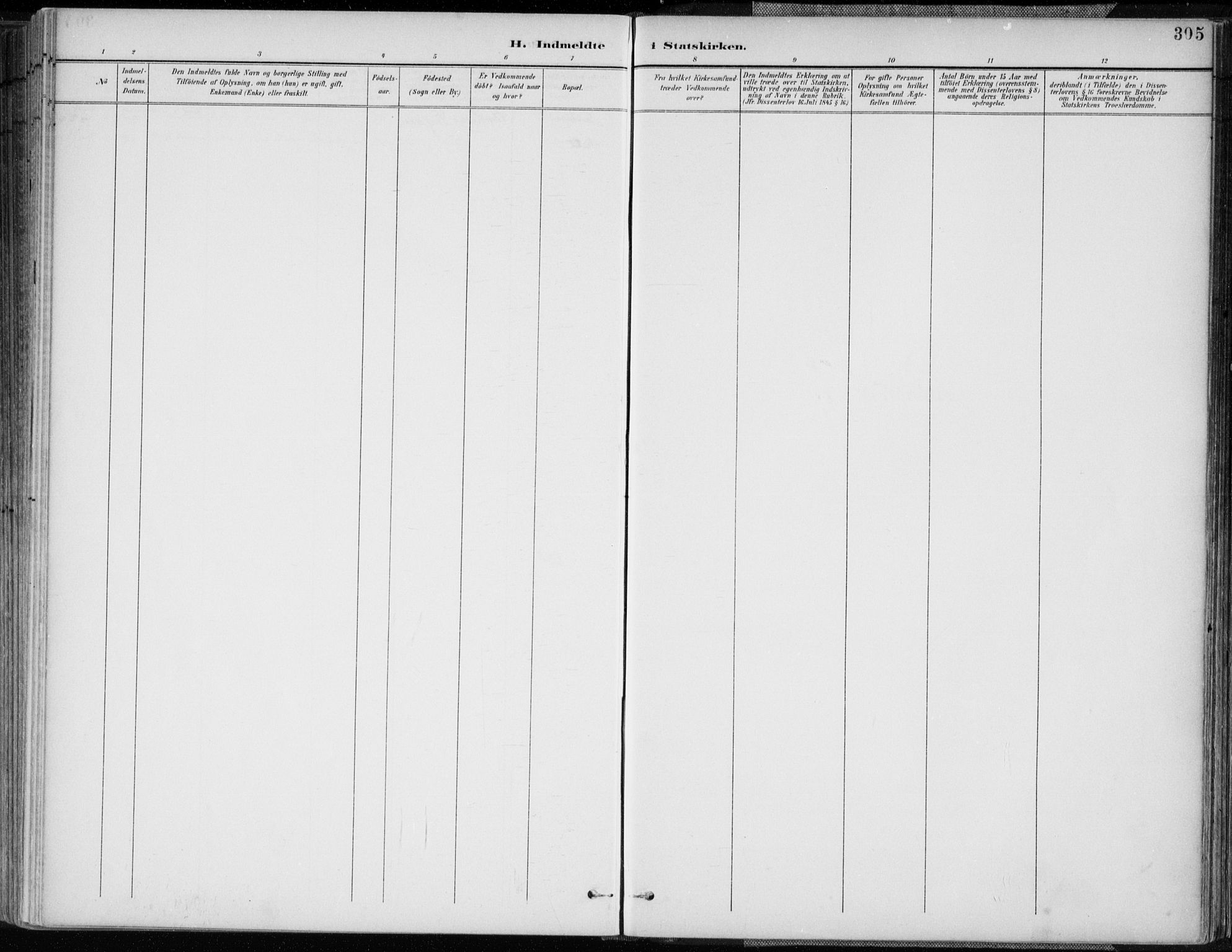 Oddernes sokneprestkontor, AV/SAK-1111-0033/F/Fa/Faa/L0010: Parish register (official) no. A 10, 1897-1911, p. 305